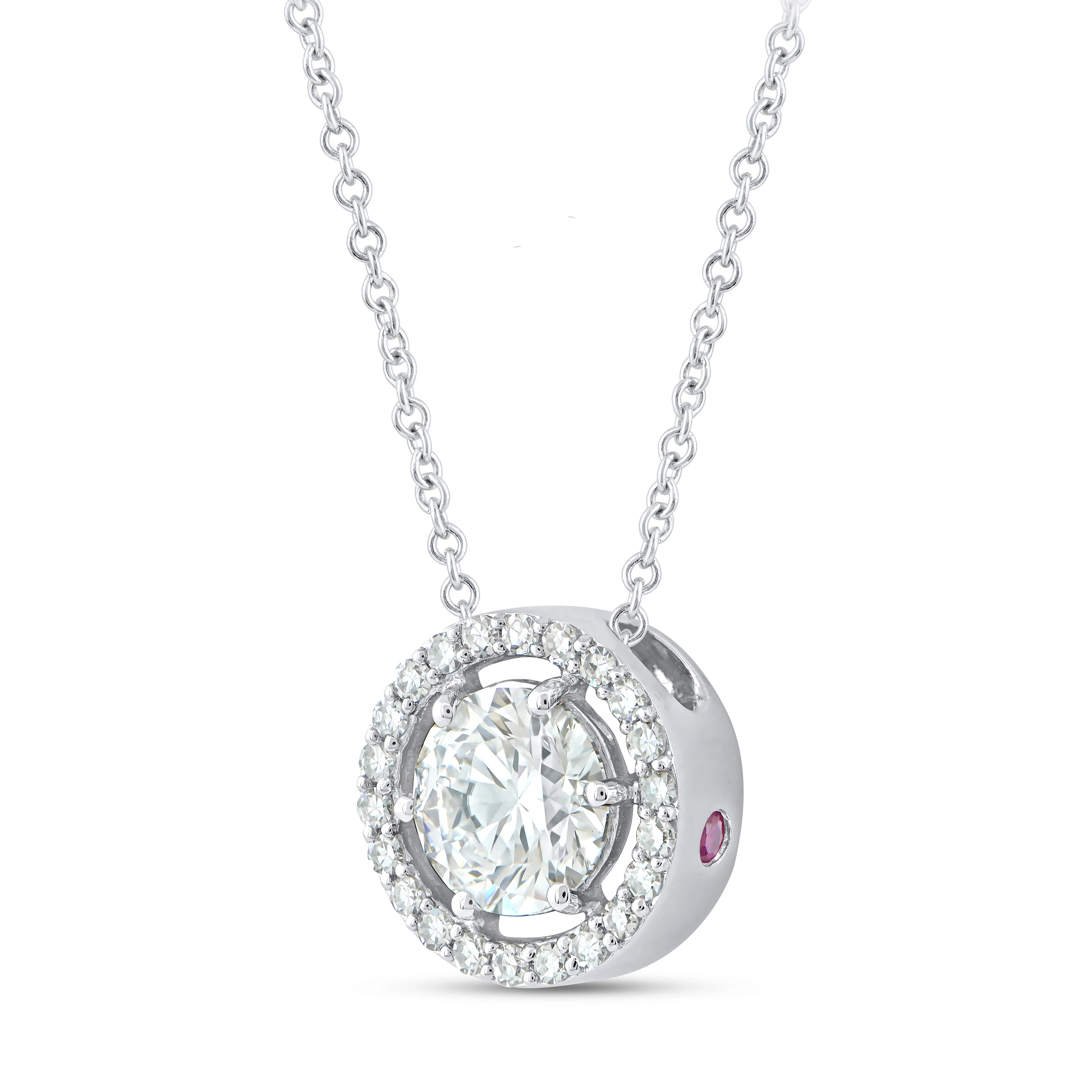 14K & 1 1/4 TCW Lab Grown Diamond Necklace - Image 2