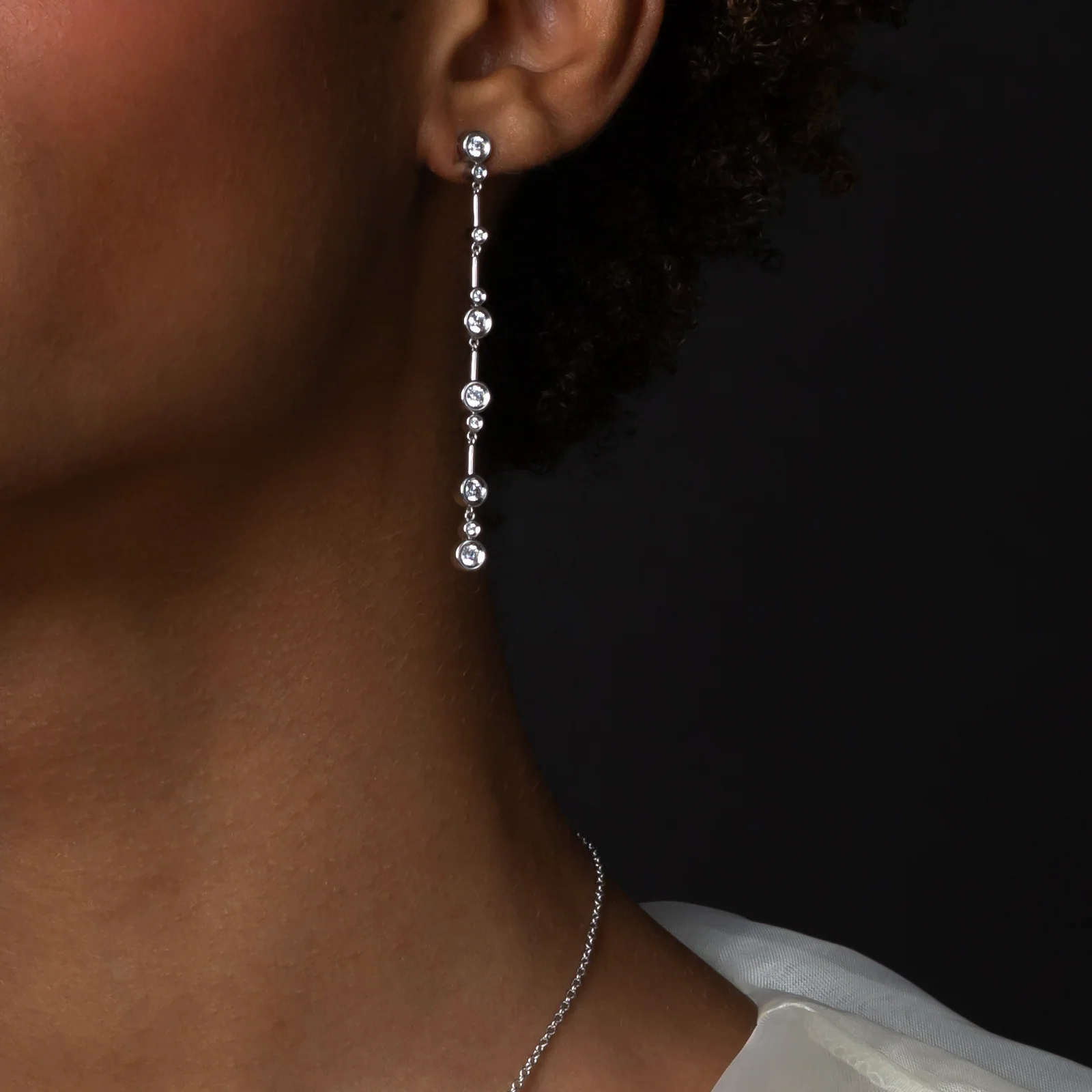 14K Gold & 1.0 TCW Lab-Grown Diamond Drop Earrings - Image 5