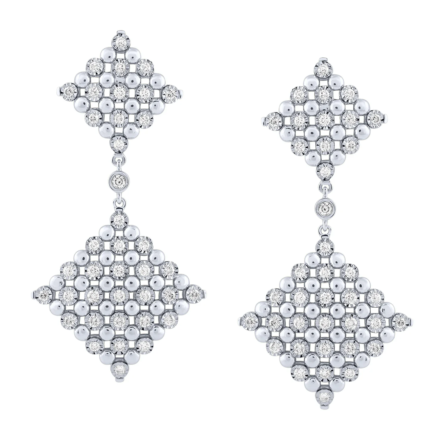 14K Gold & 1.0 TCW Lab-Grown Diamond Drop Earrings - Image 3