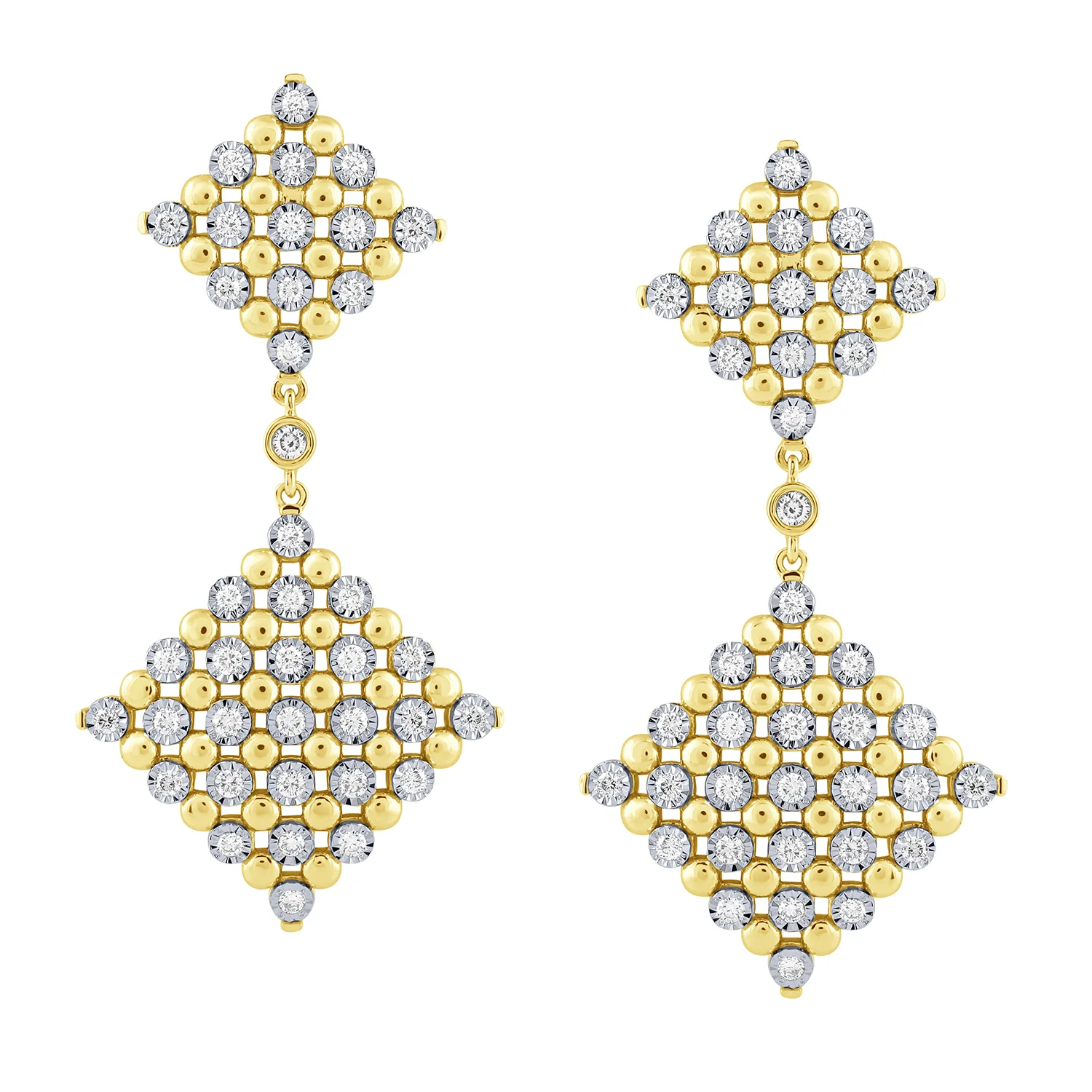 14K Gold & 1.0 TCW Lab-Grown Diamond Drop Earrings - Image 4