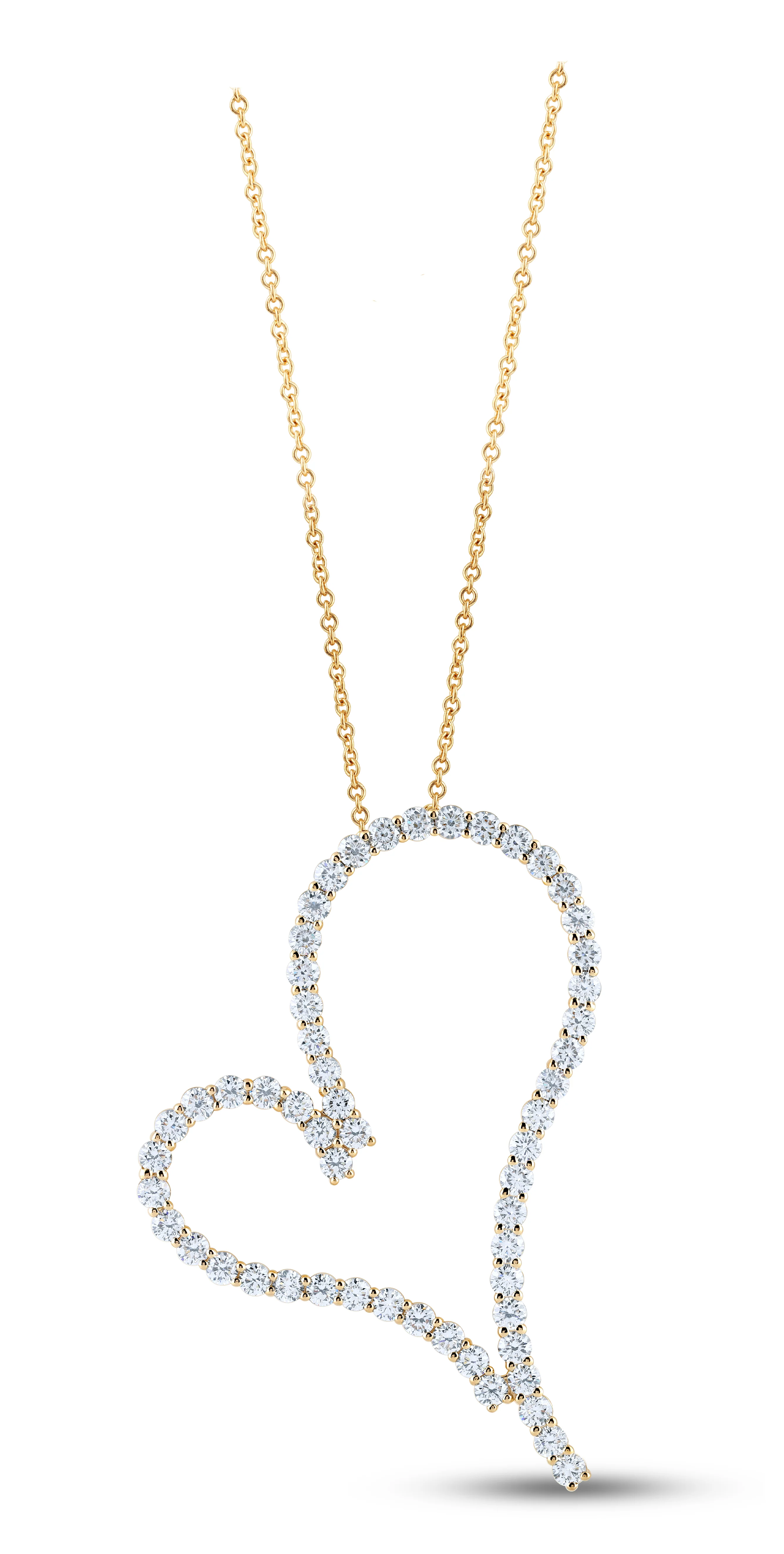 14K Gold & 1.25 TCW Lab Grown Diamond Heart Pendant - Image 3