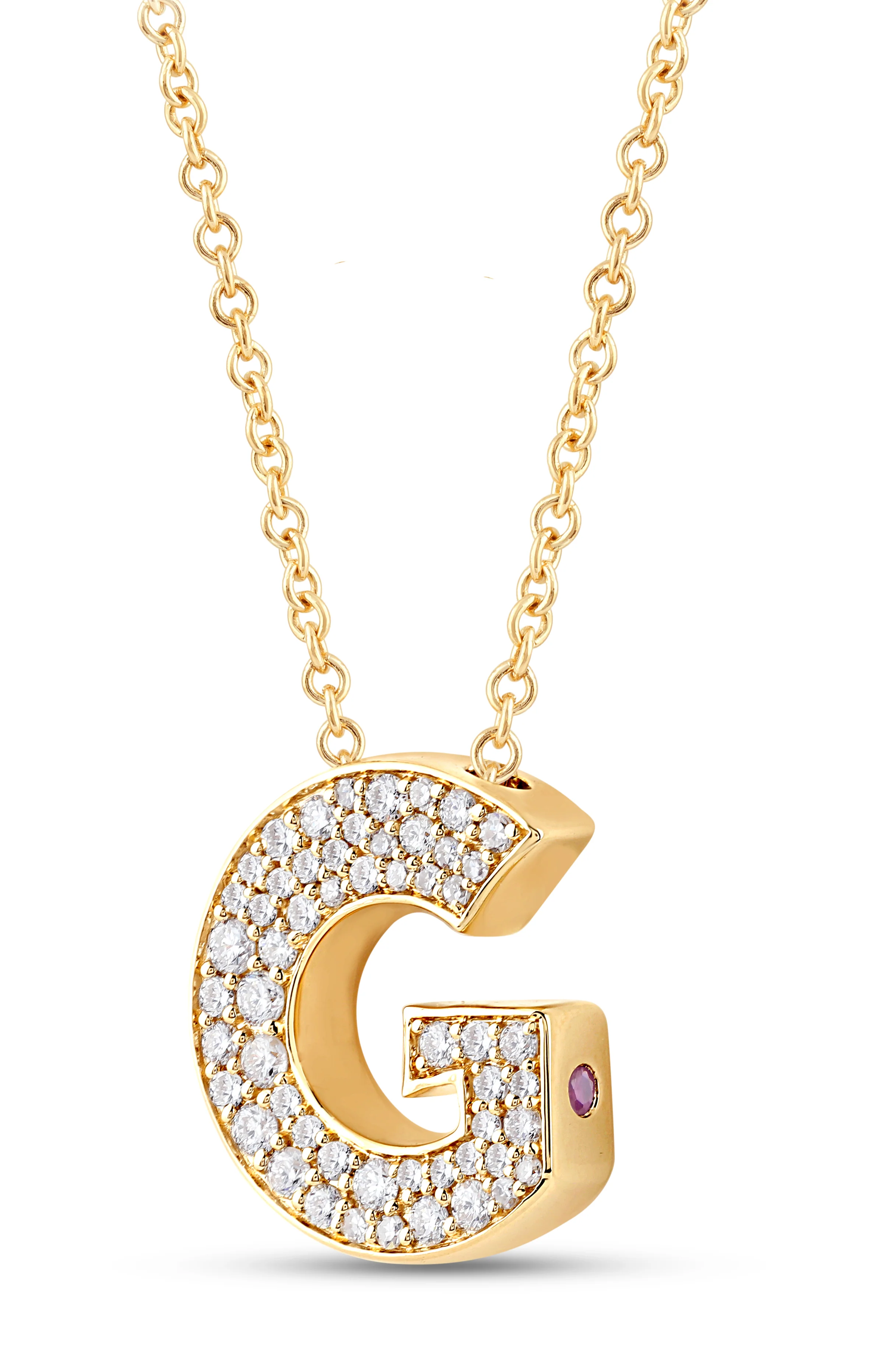 14K Gold Lab Grown Diamond Initial Necklace - Image 15