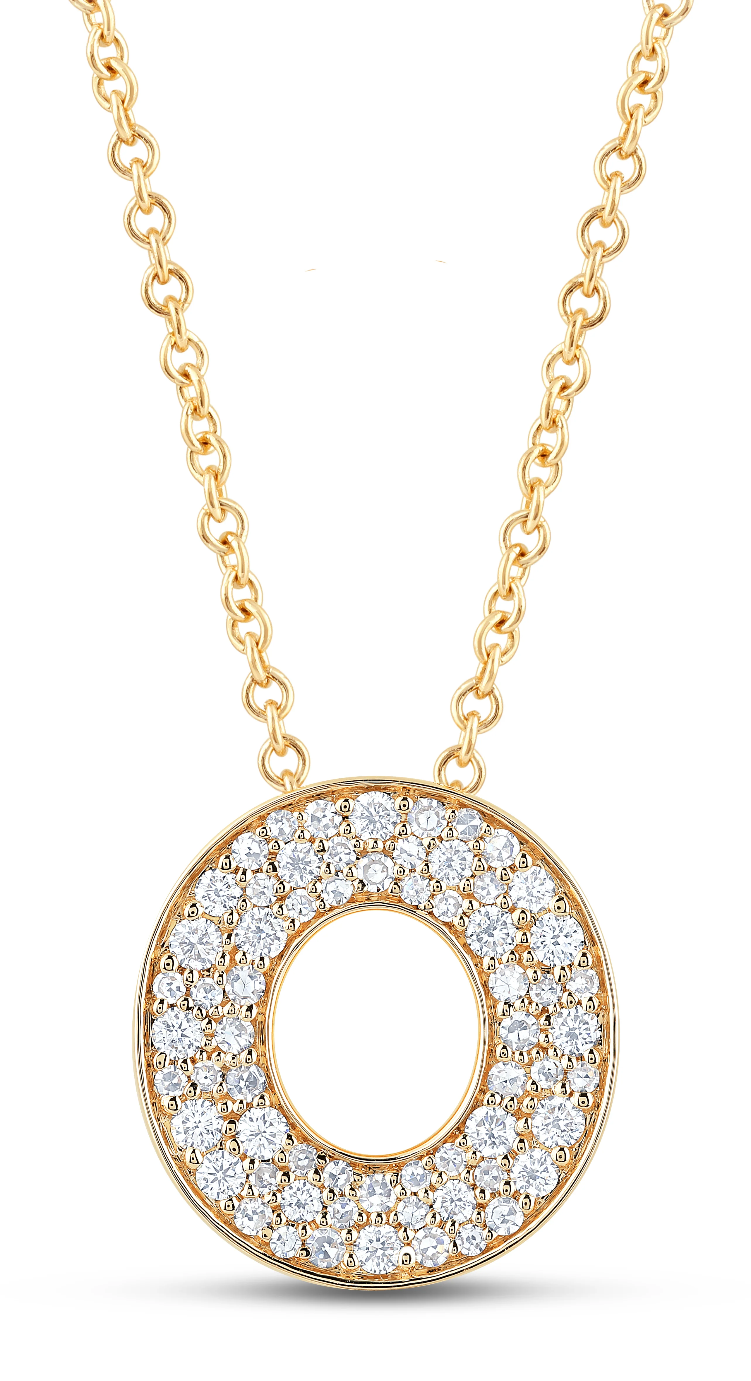 14K Gold Lab Grown Diamond Initial Necklace - Image 19