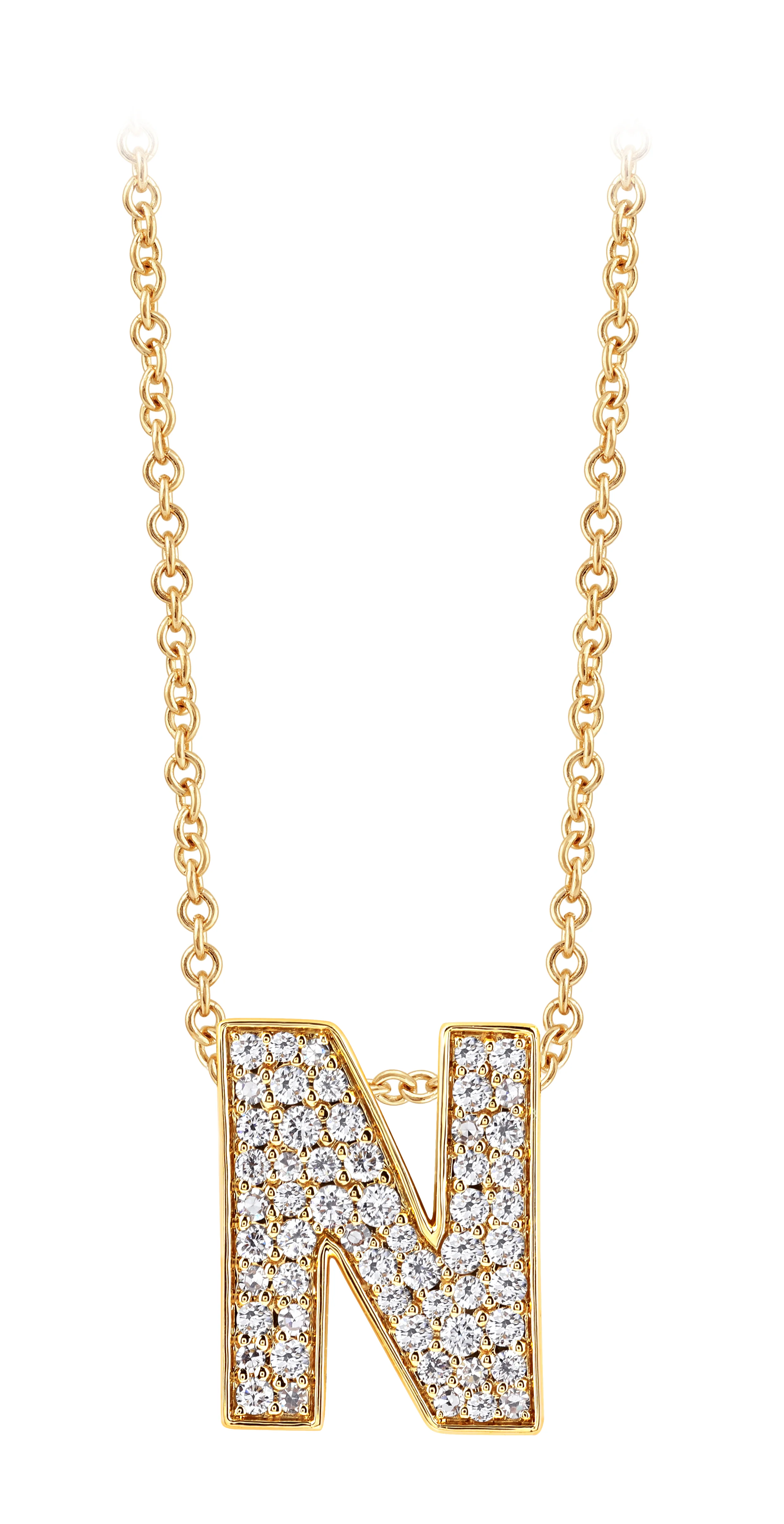 14K Gold Lab Grown Diamond Initial Necklace - Image 21
