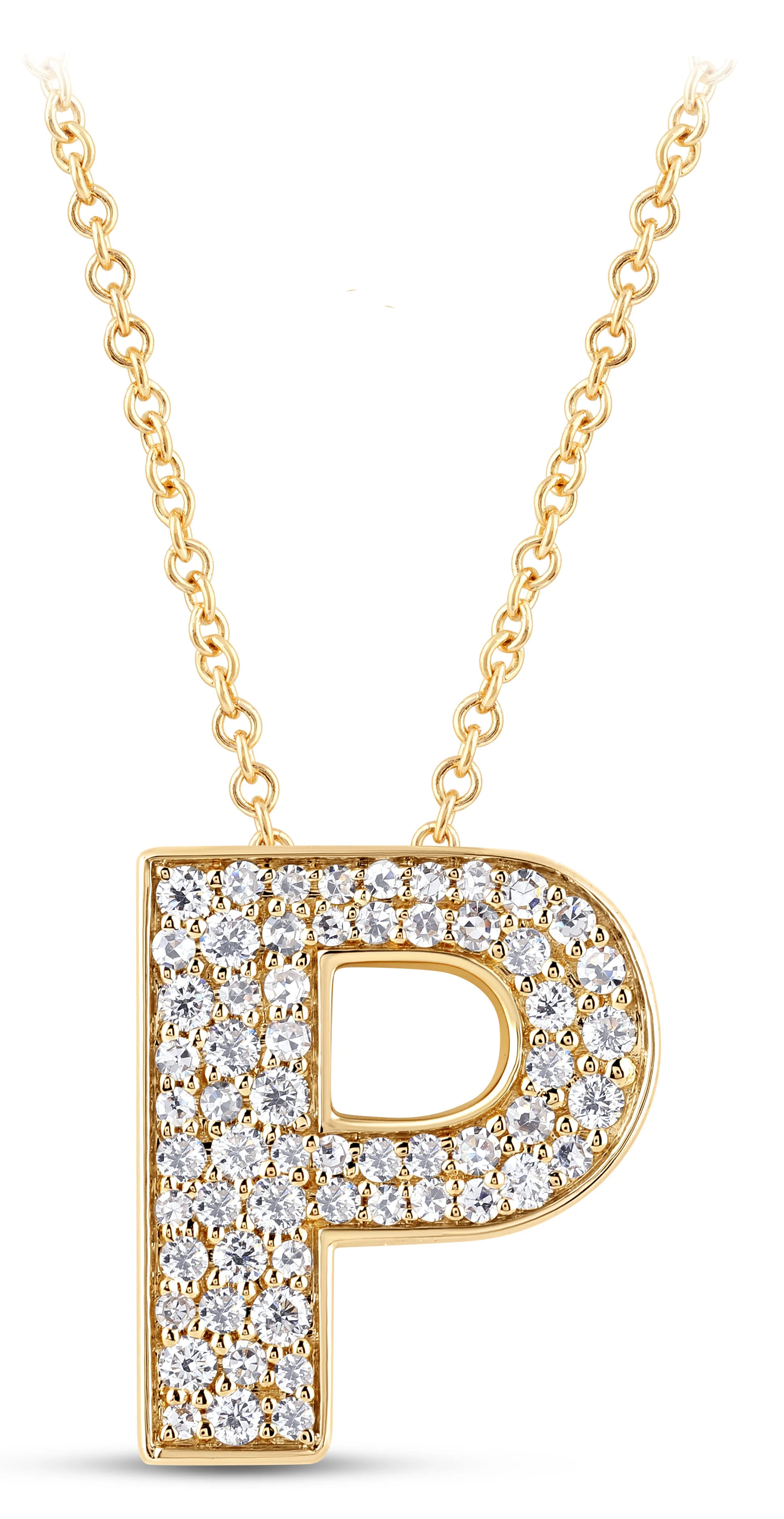 14K Gold Lab Grown Diamond Initial Necklace - Image 23