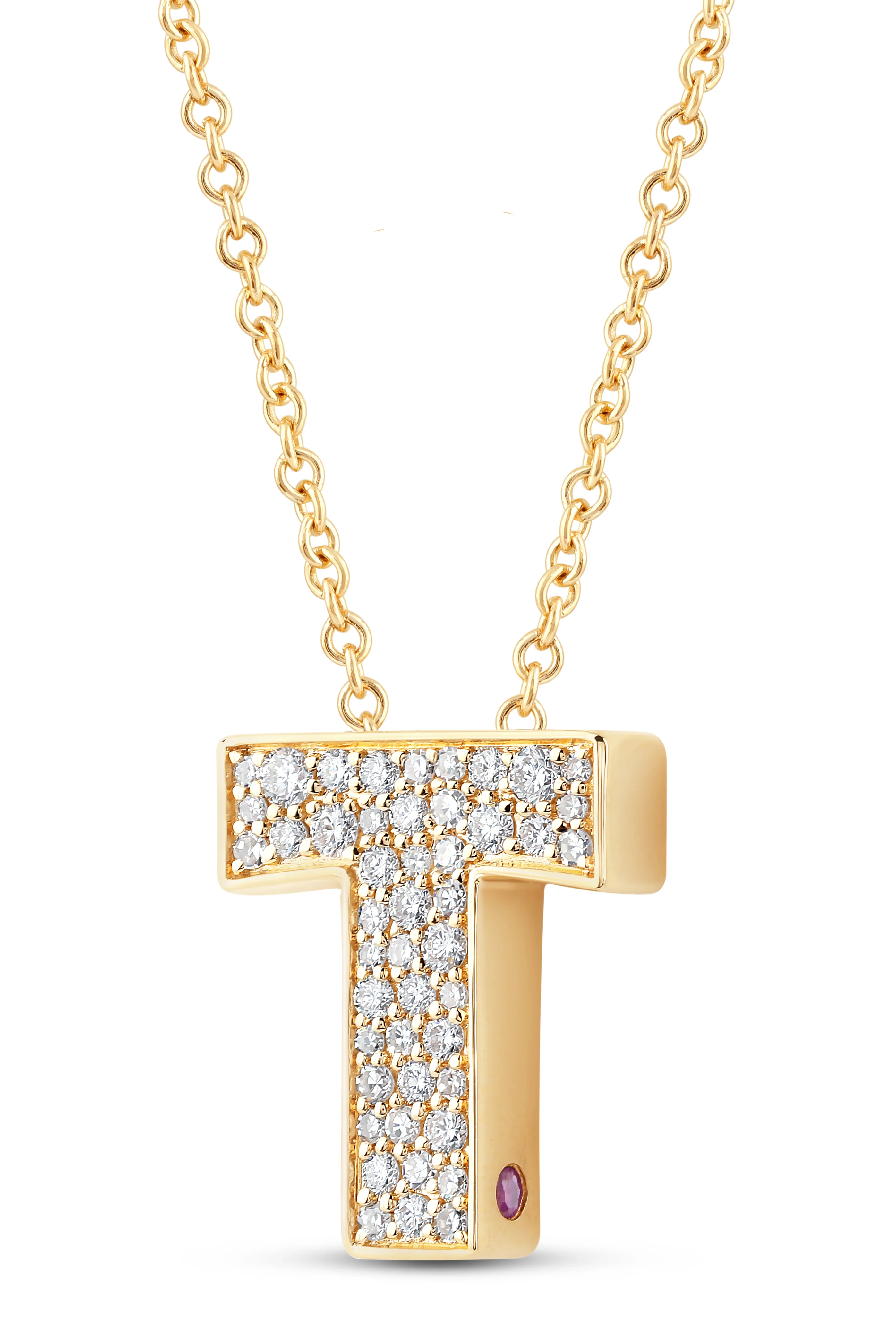 14K Gold Lab Grown Diamond Initial Necklace - Image 32