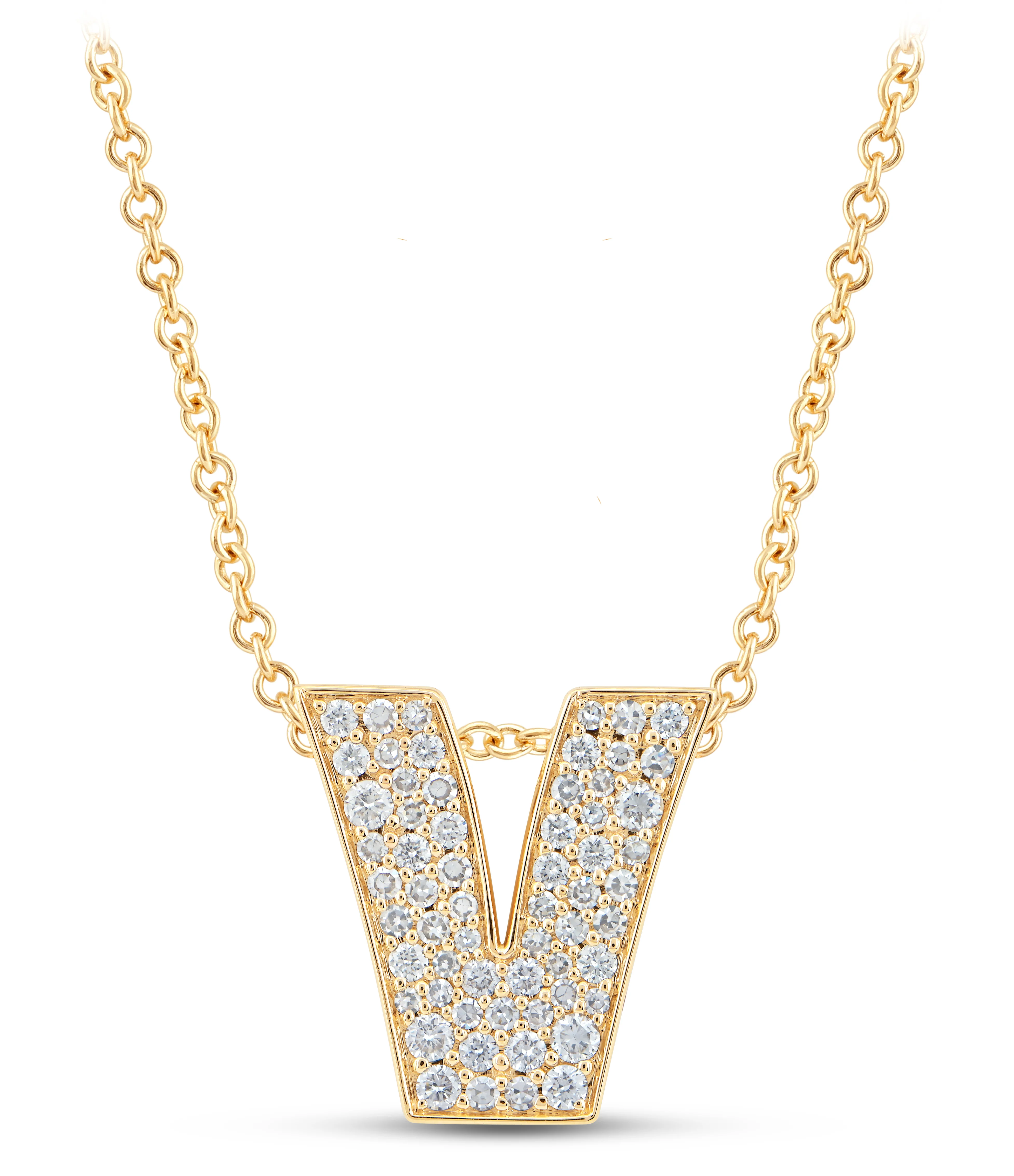 14K Gold Lab Grown Diamond Initial Necklace - Image 33