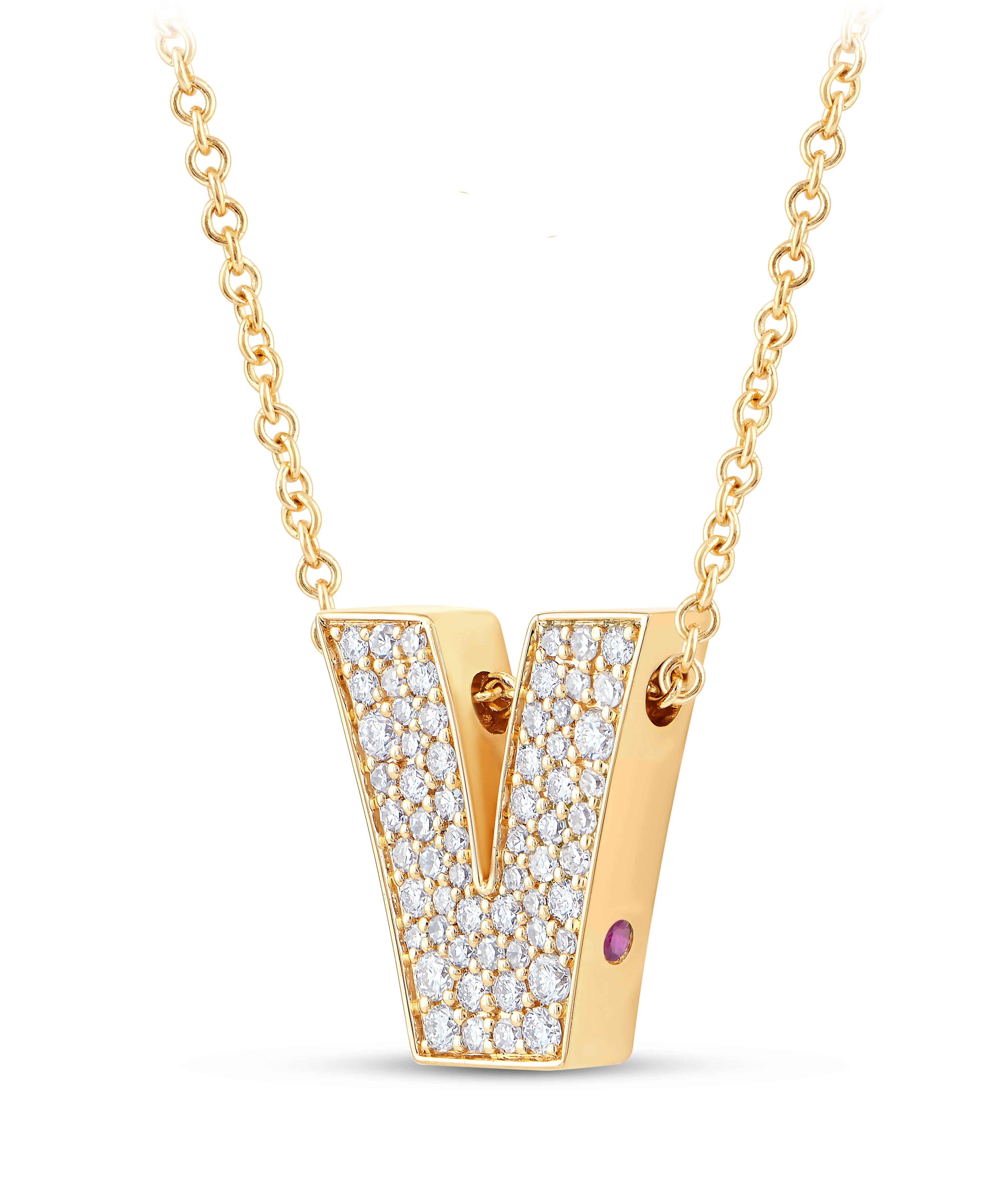 14K Gold Lab Grown Diamond Initial Necklace - Image 34