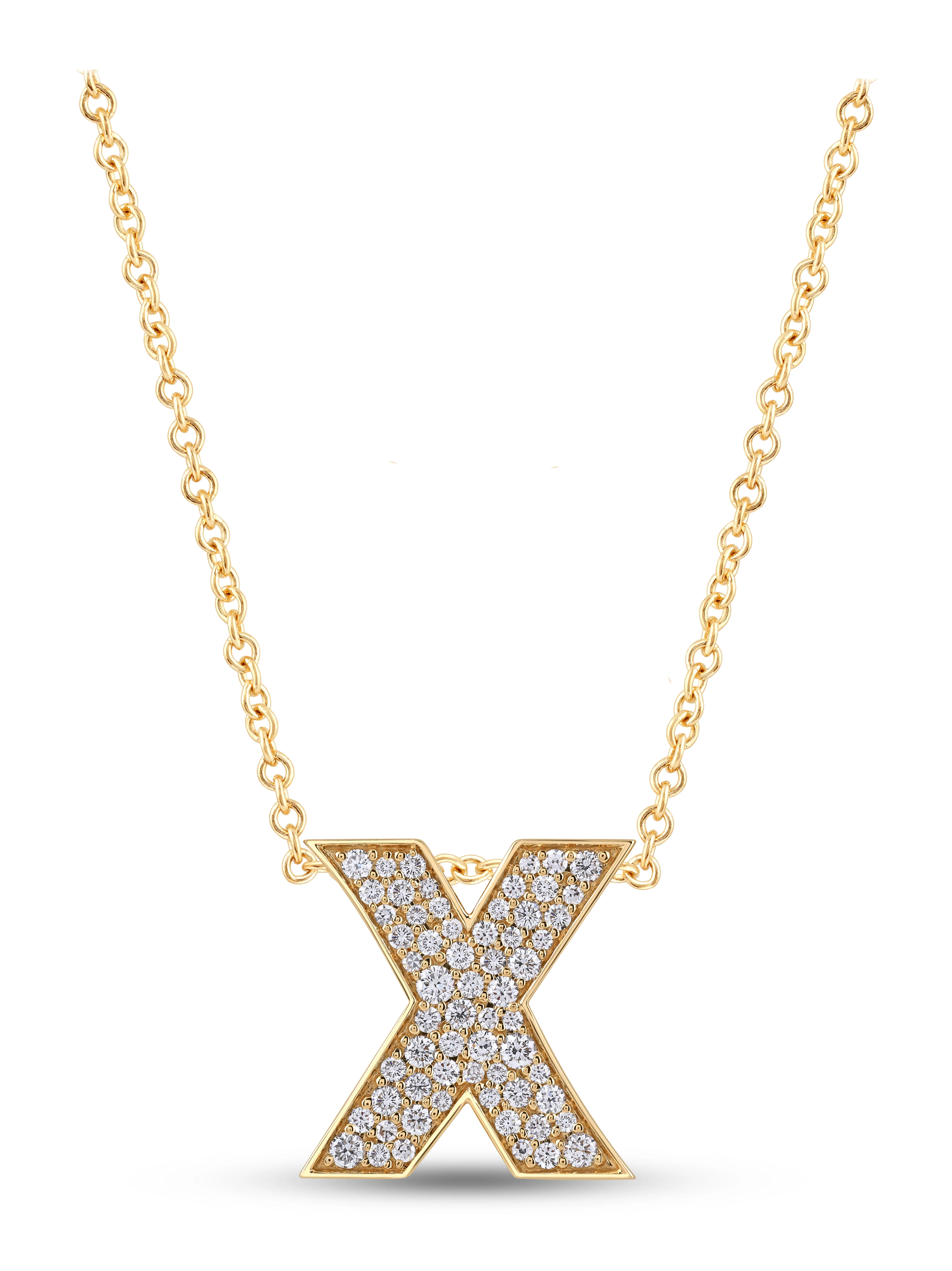 14K Gold Lab Grown Diamond Initial Necklace - Image 35