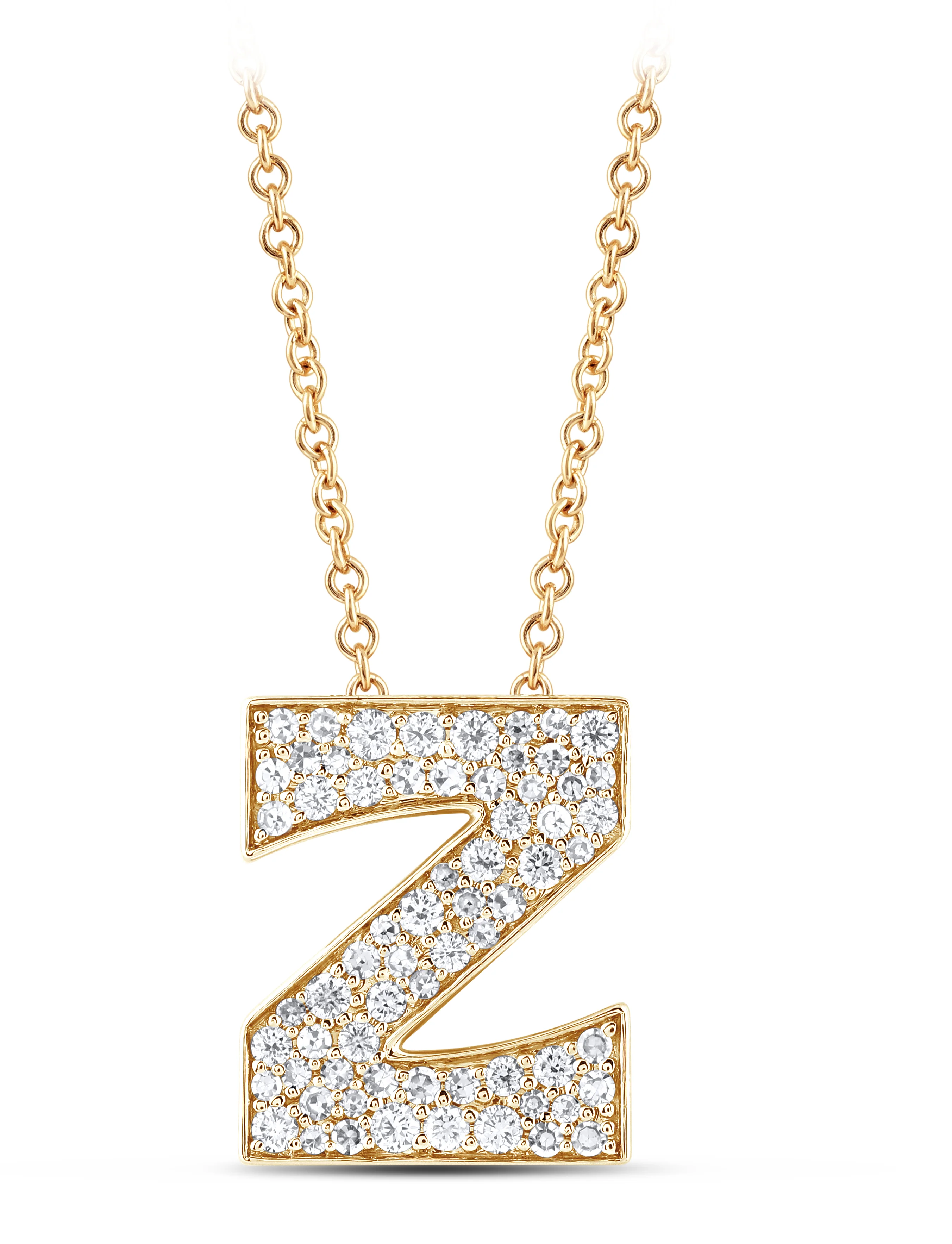 14K Gold Lab Grown Diamond Initial Necklace - Image 36