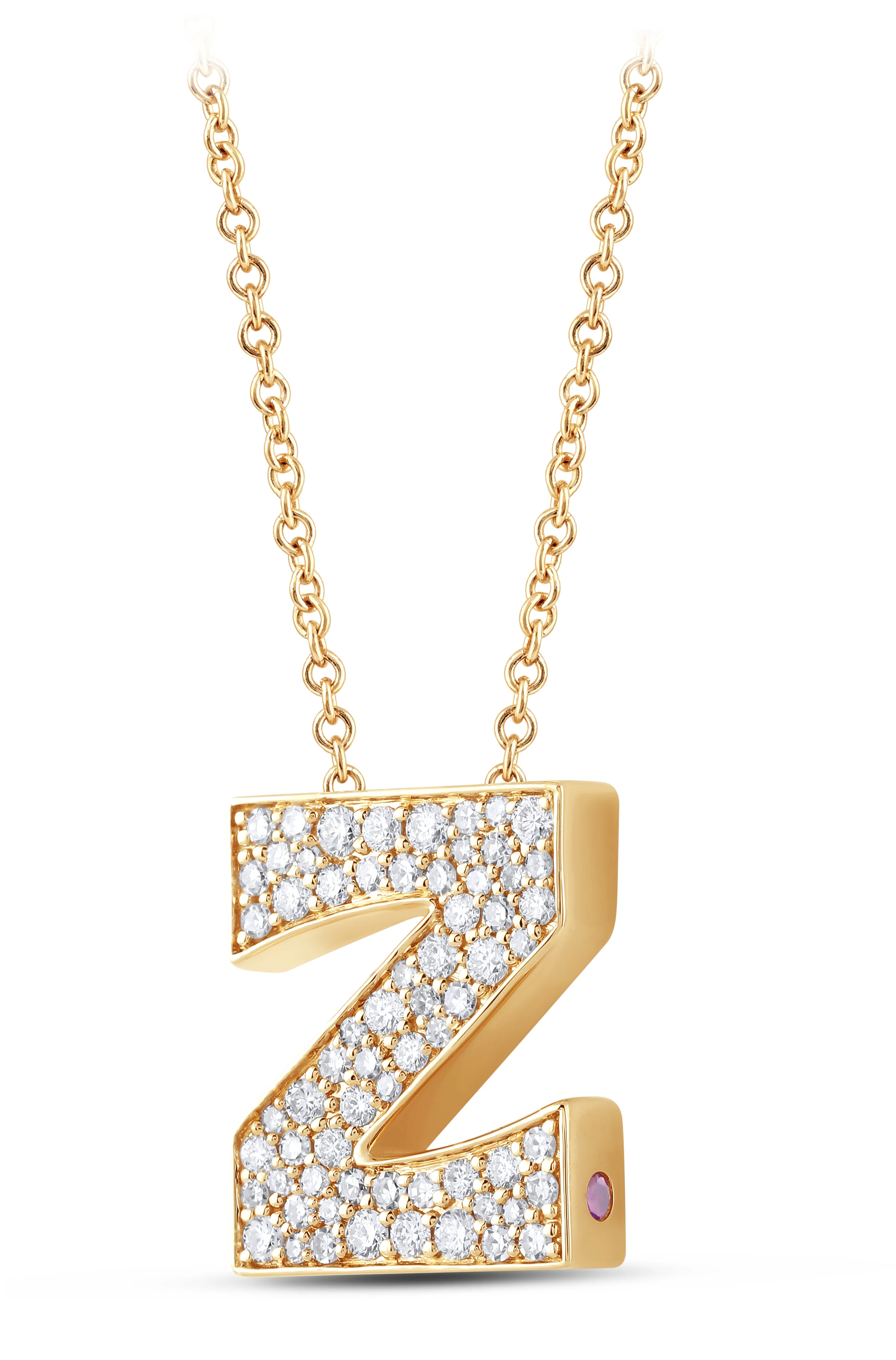 14K Gold Lab Grown Diamond Initial Necklace - Image 37
