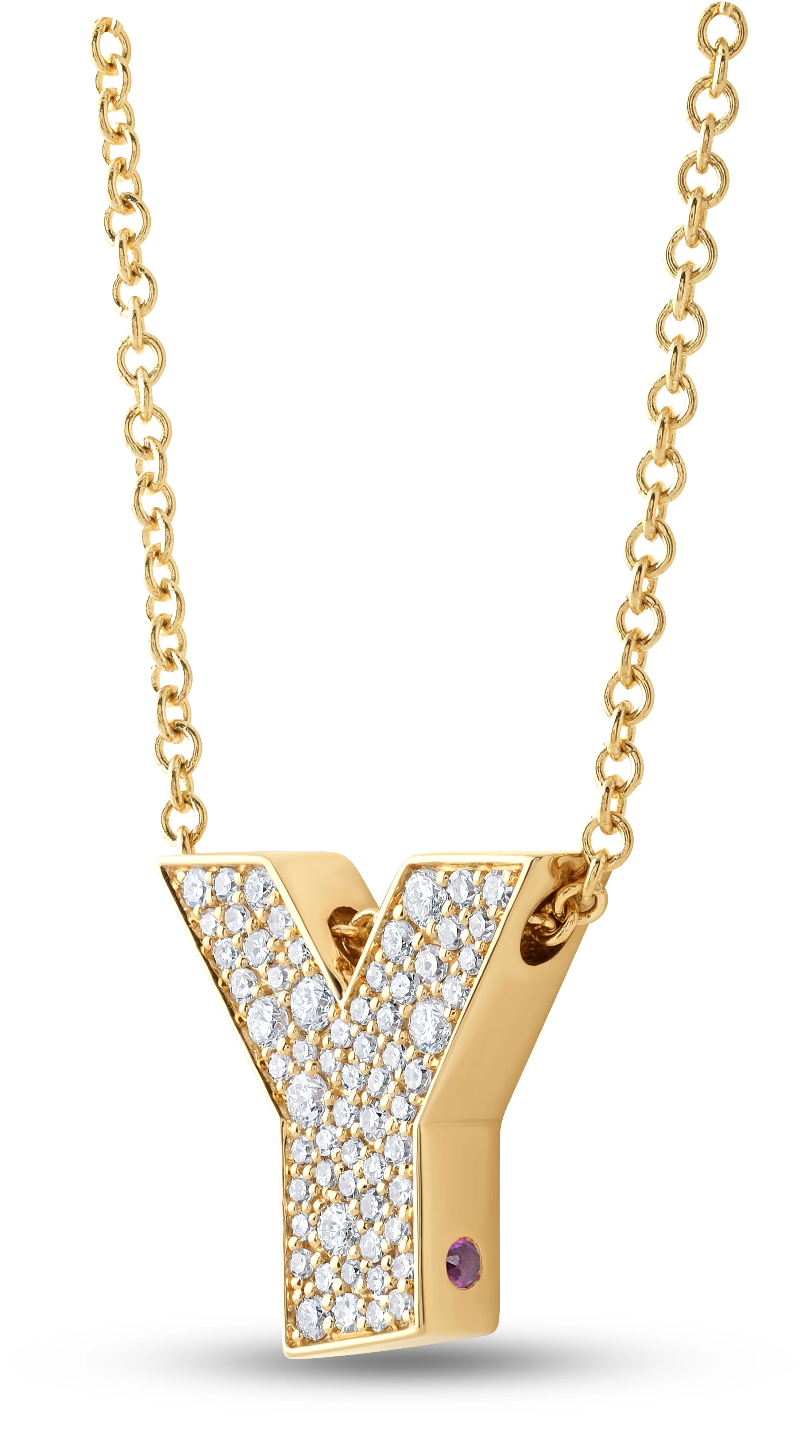 14K Gold Lab Grown Diamond Initial Necklace - Image 38
