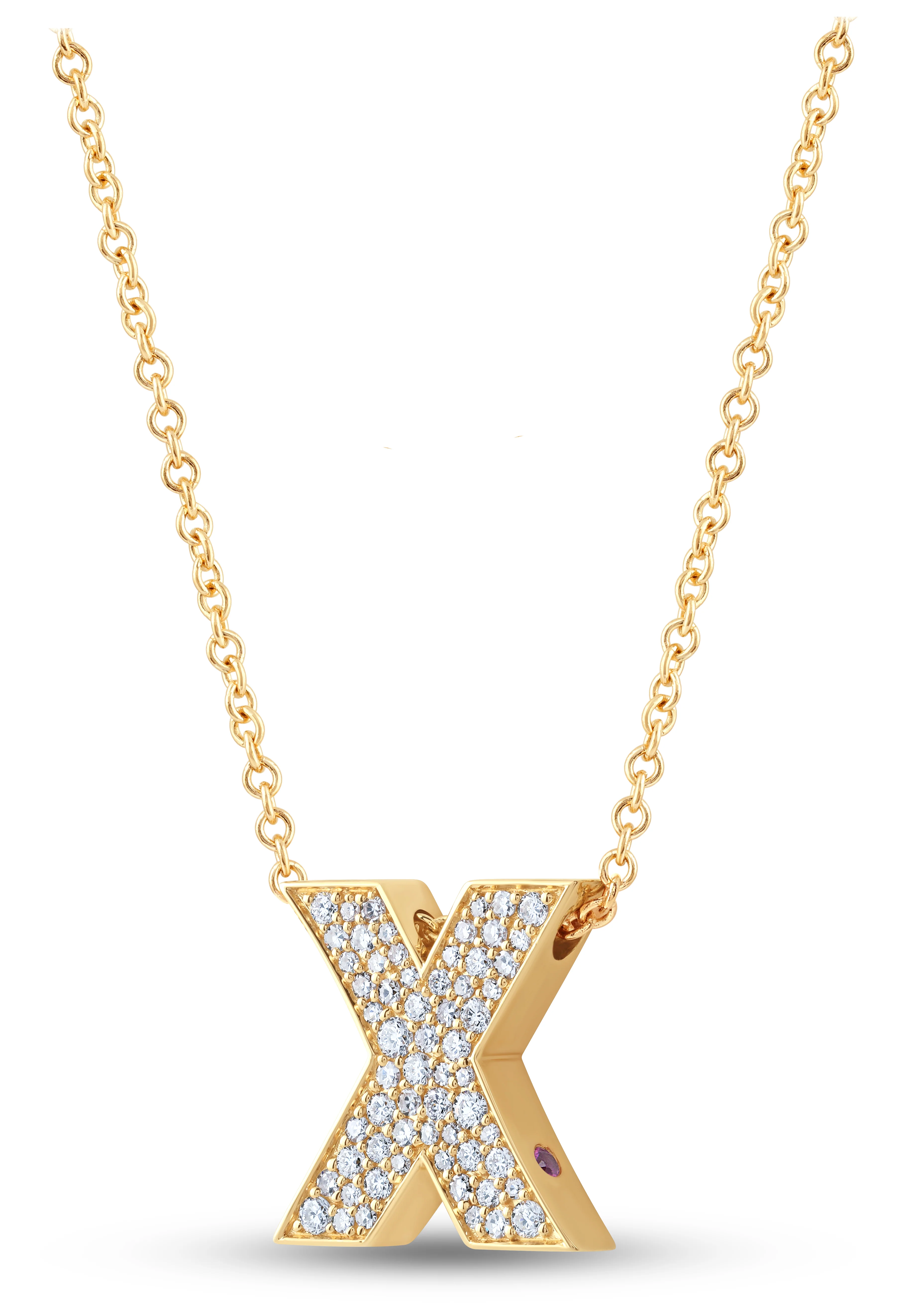 14K Gold Lab Grown Diamond Initial Necklace - Image 39