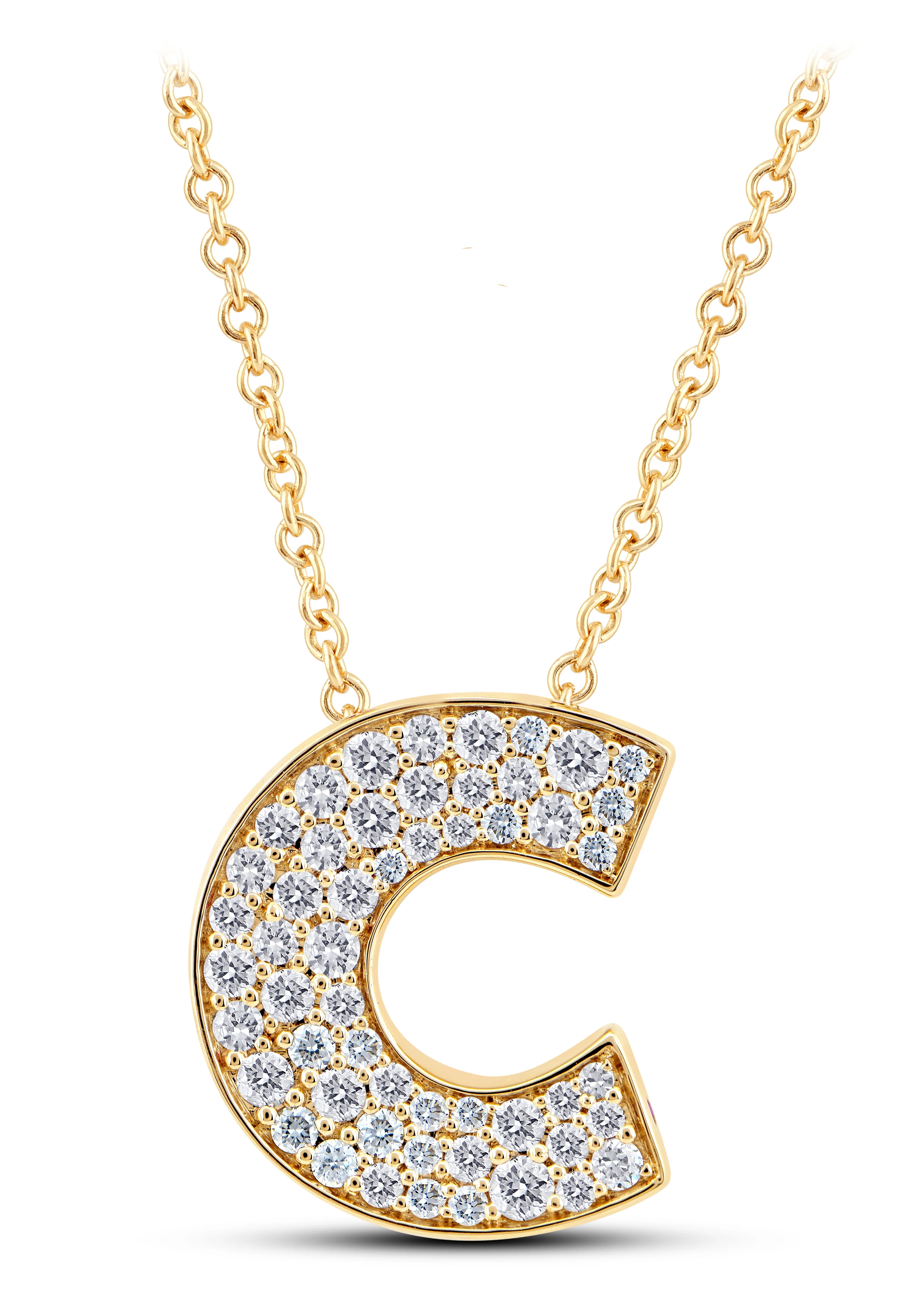 14K Gold Lab Grown Diamond Initial Necklace - Image 45