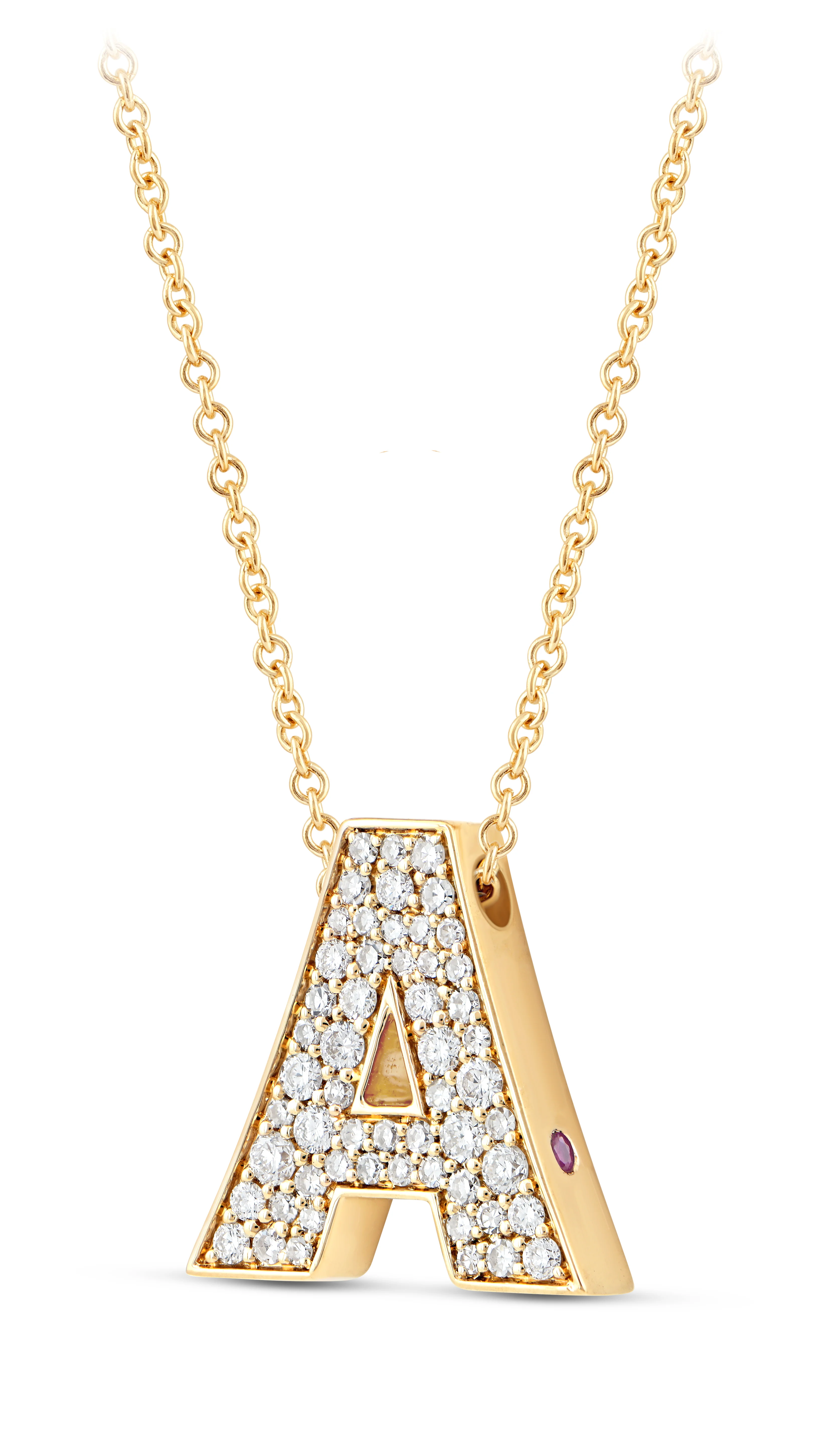 14K Gold Lab Grown Diamond Initial Necklace - Image 54