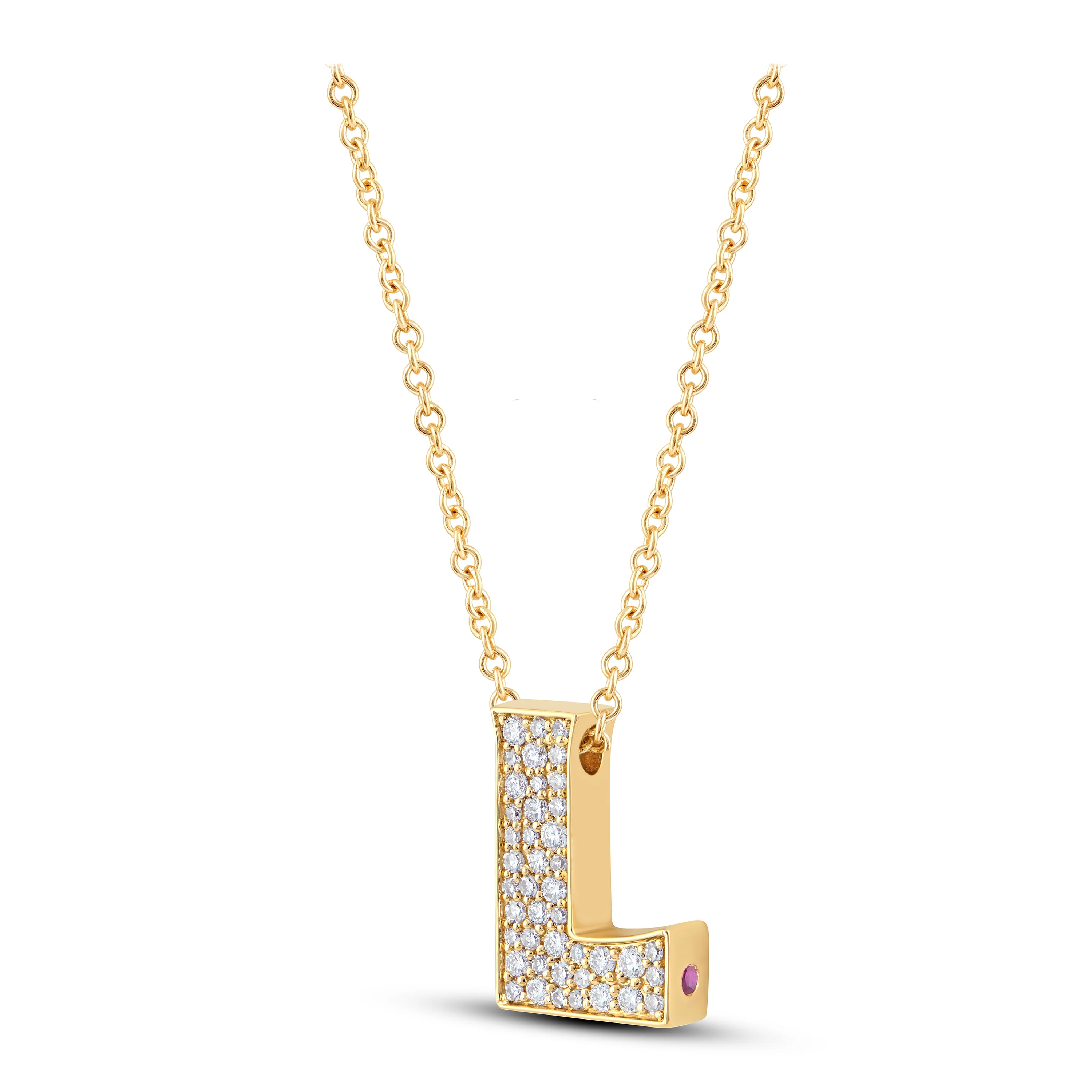 14K Gold Lab Grown Diamond Initial Necklace - Image 58