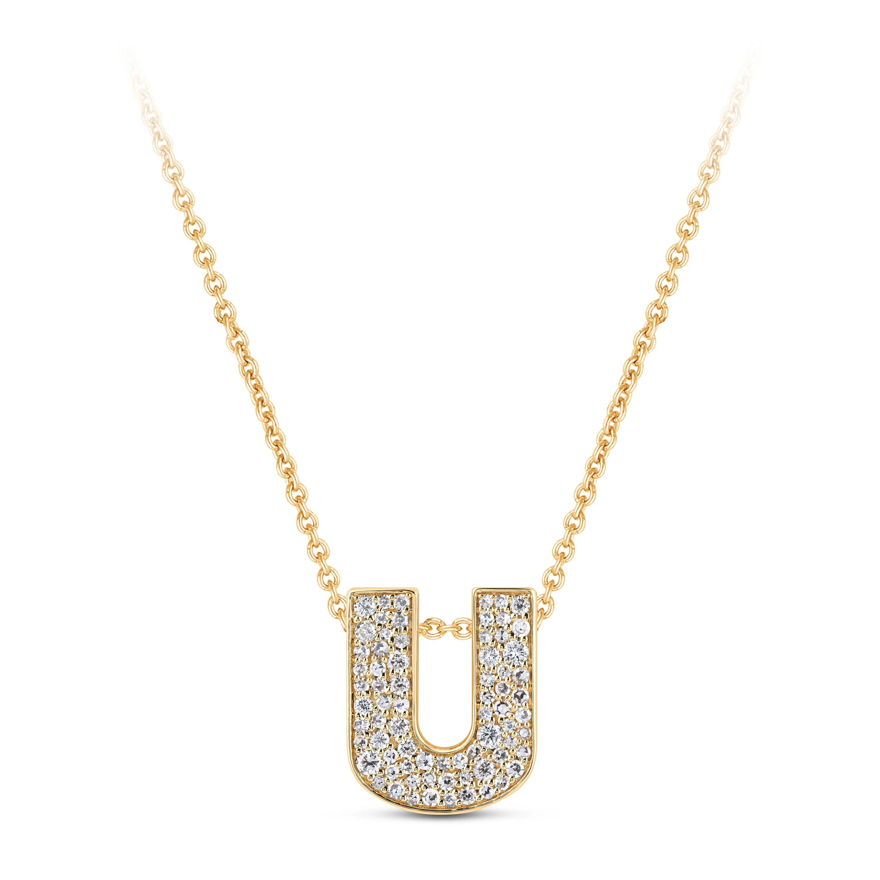 14K Gold Lab Grown Diamond Initial Necklace - Image 59