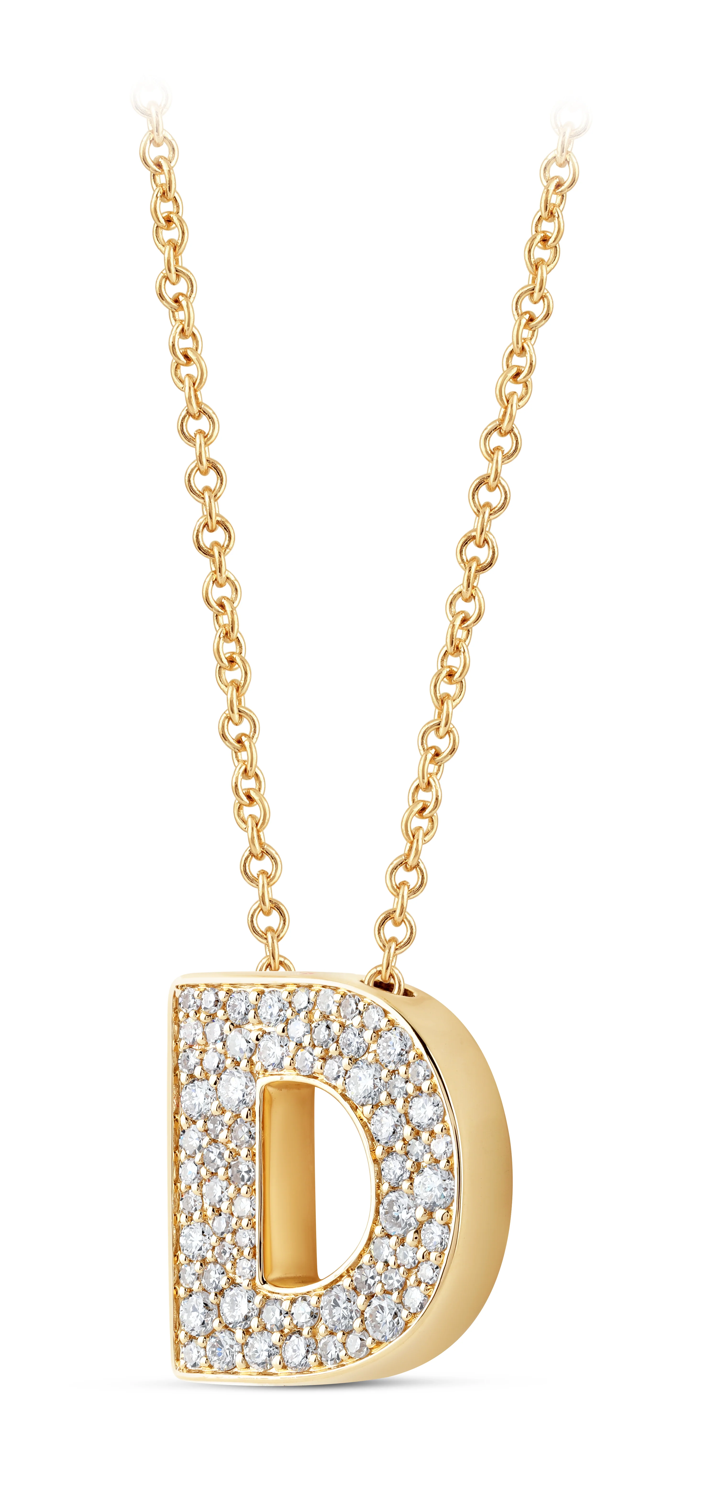 14K Gold Lab Grown Diamond Initial Necklace - Image 6