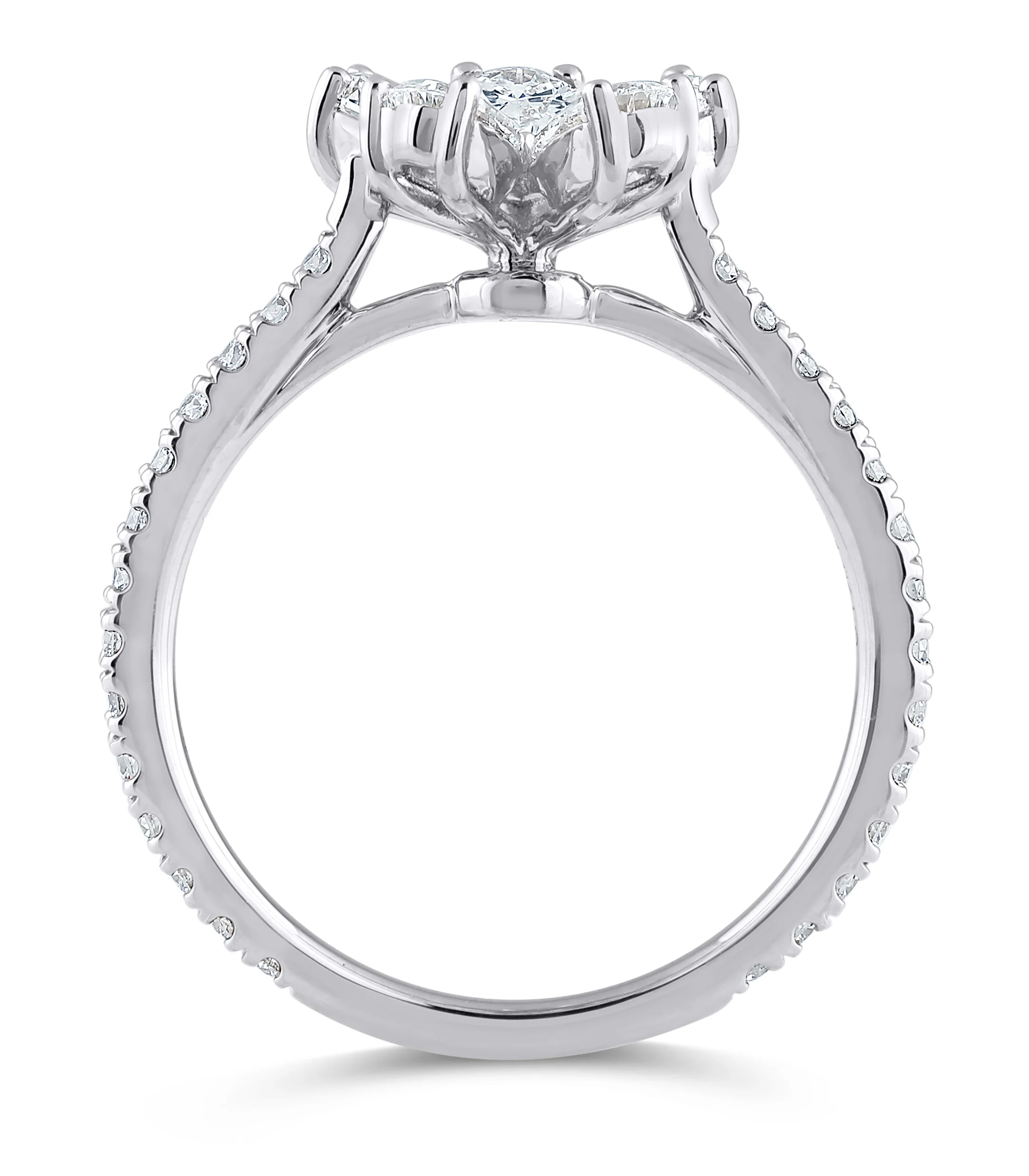 14K Gold & 1.35 TCW Lab-Grown Diamond Flower Ring - Image 3