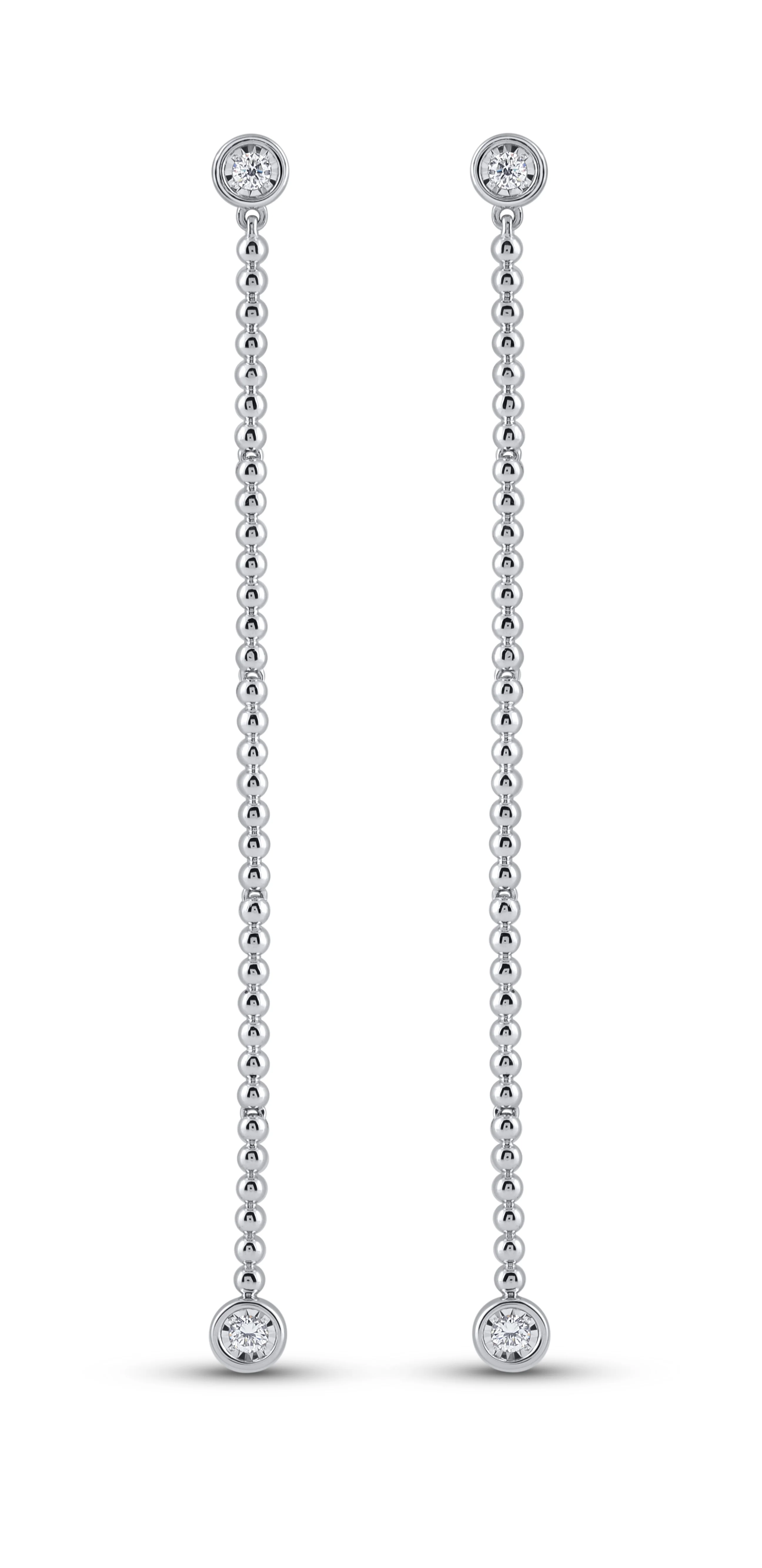 14K Gold & .20 TCW Lab-Grown Diamond Drop Earrings - Image 5