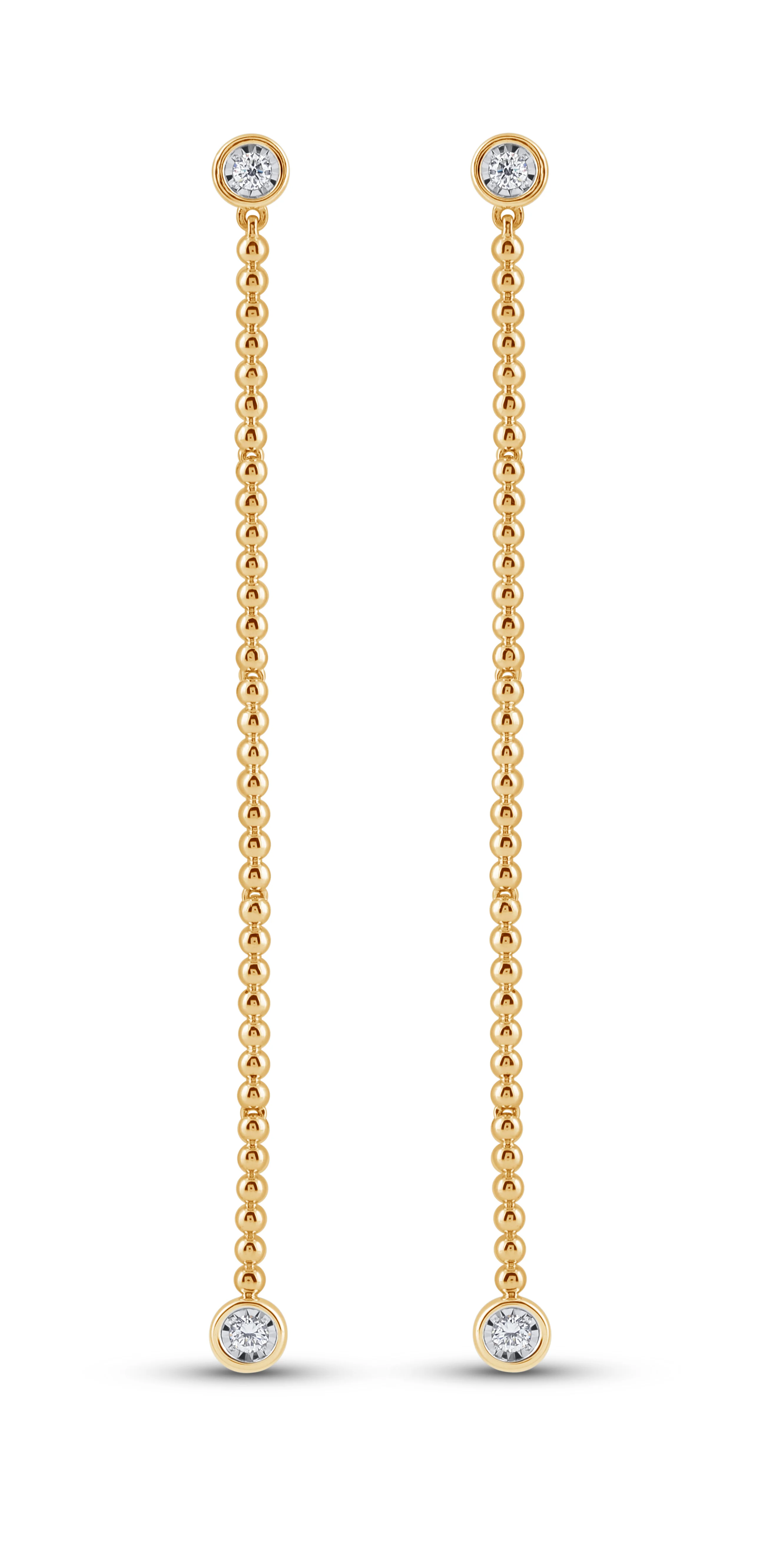 14K Gold & .20 TCW Lab-Grown Diamond Drop Earrings - Image 6