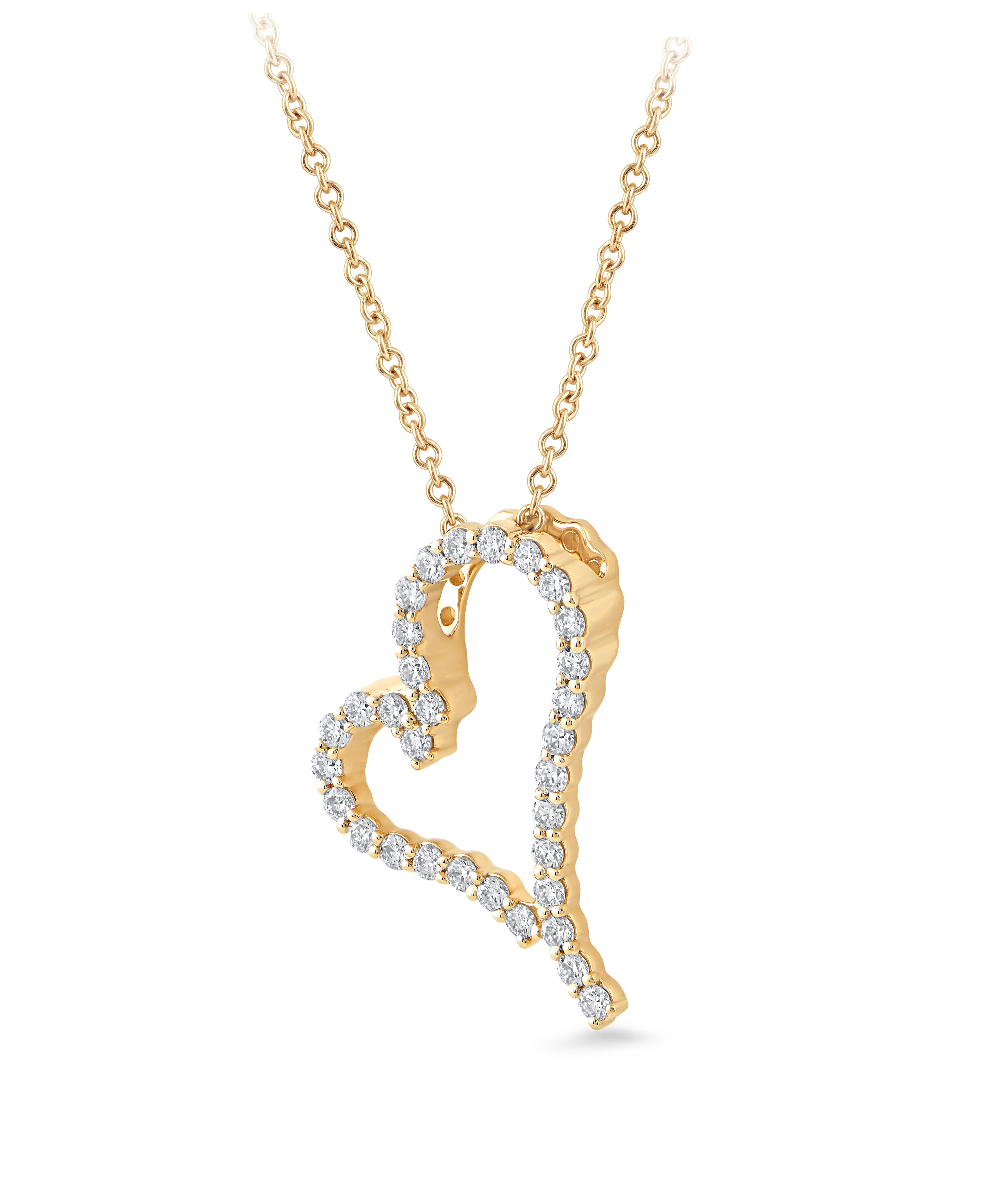 14K Gold & .40 TCW Lab Grown Diamond Heart Pendant - Image 4