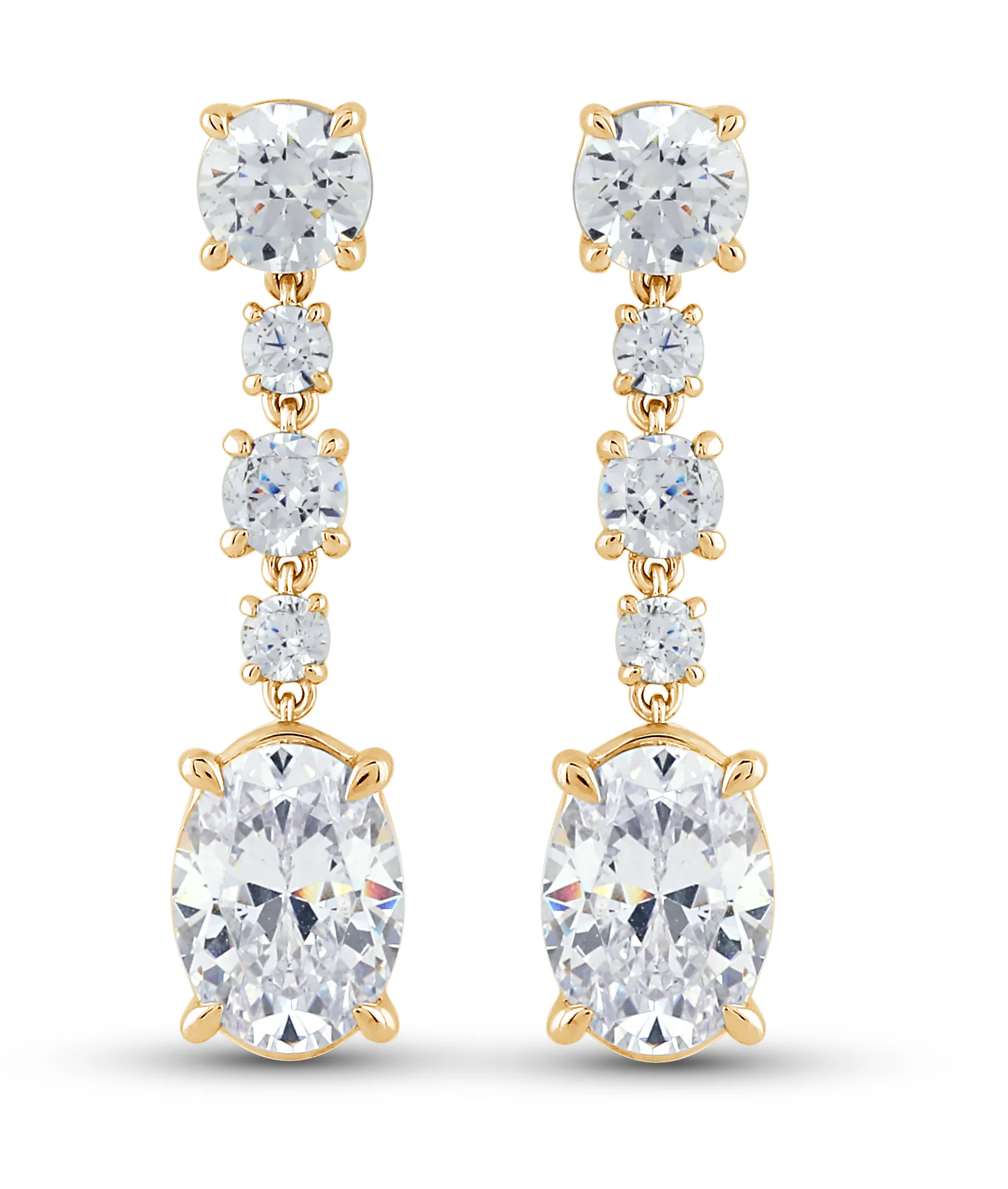 14K Gold & 4.23 TCW Lab-Grown Diamond Drop Earring - Image 3