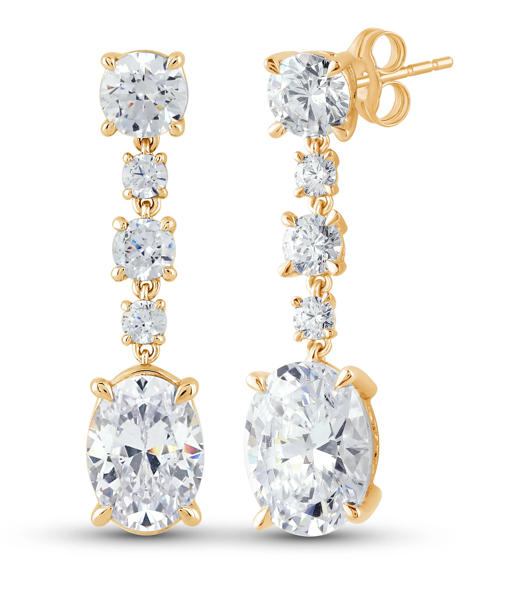 14K Gold & 4.23 TCW Lab-Grown Diamond Drop Earring - Image 4