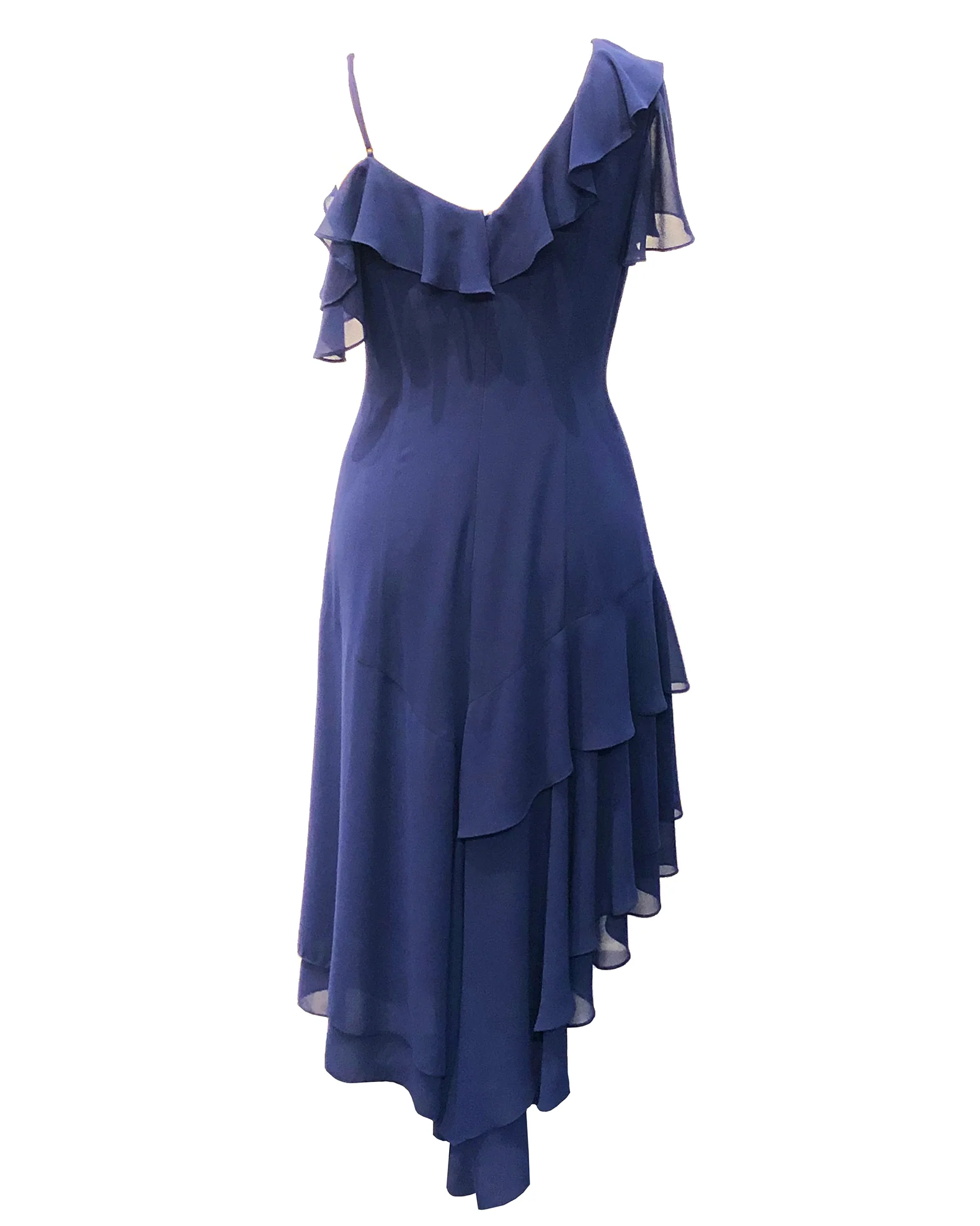 Asymmetric Georgette Midi Dress - Image 4