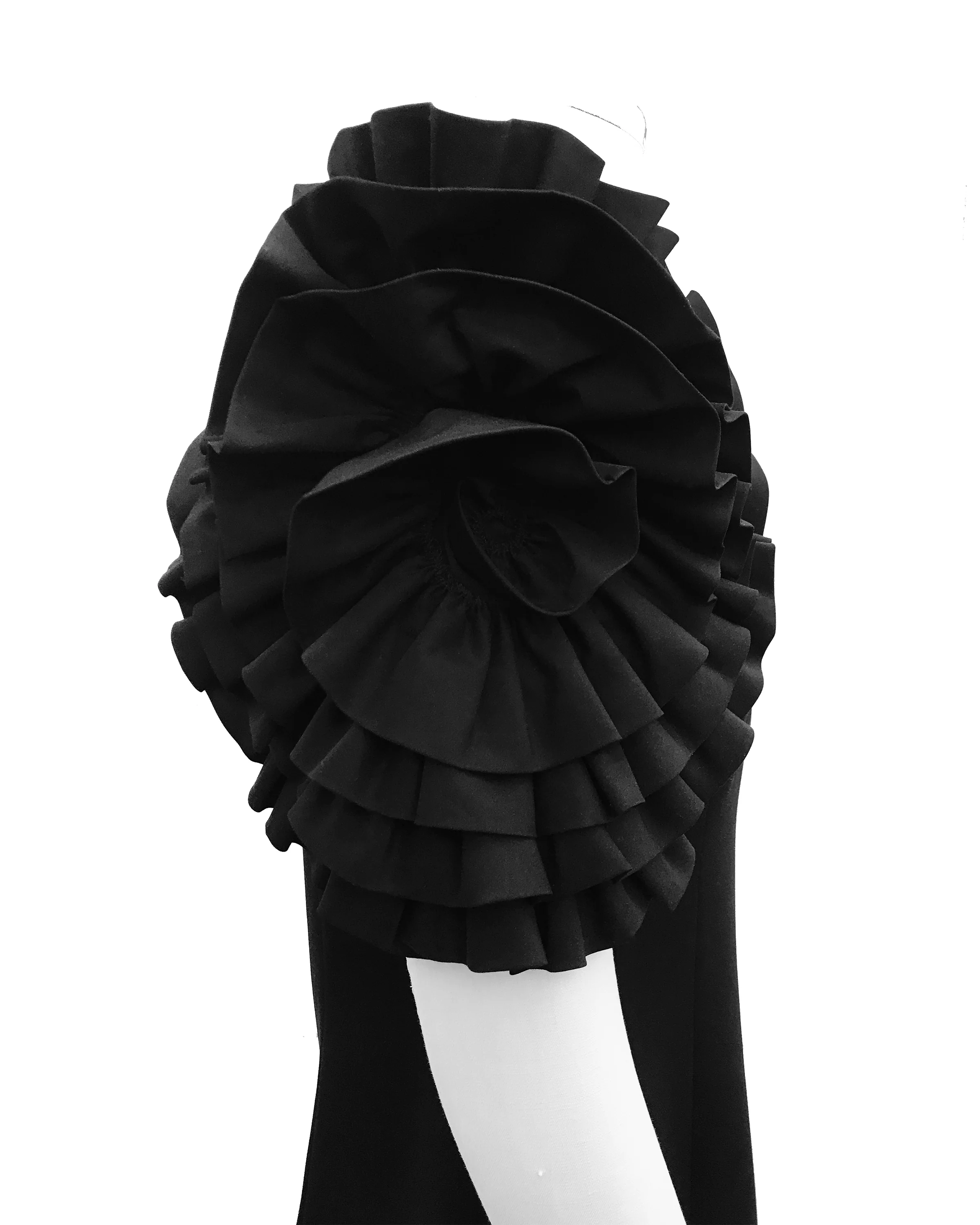 Dramatic Rosette Crepe Sheath Dress - Image 3