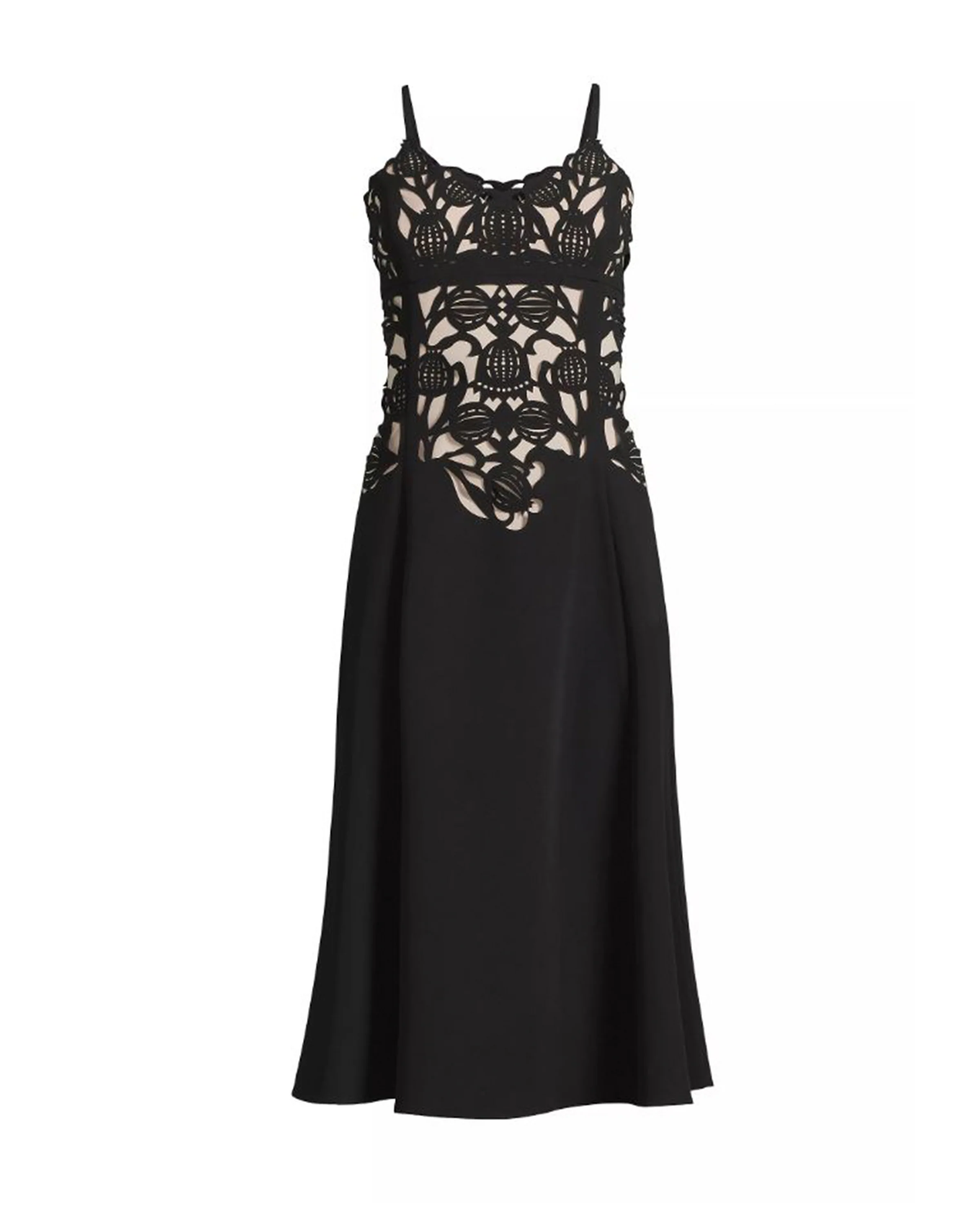 FOCUS by Shani - Floral Crepe Laser-Cut Midi-Dress - Image 3