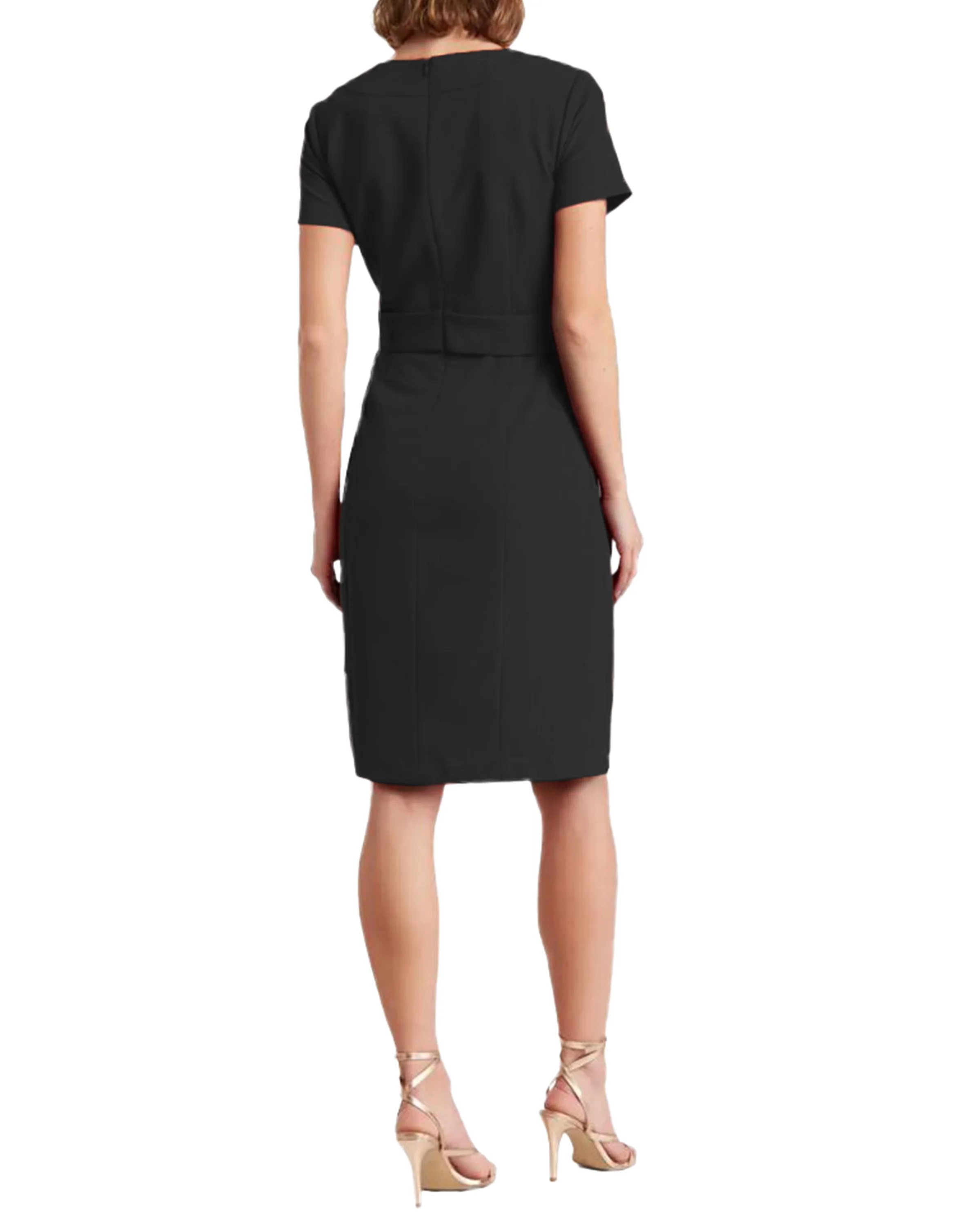FOCUS by Shani — Bow Detail Dress in Black - Image 2