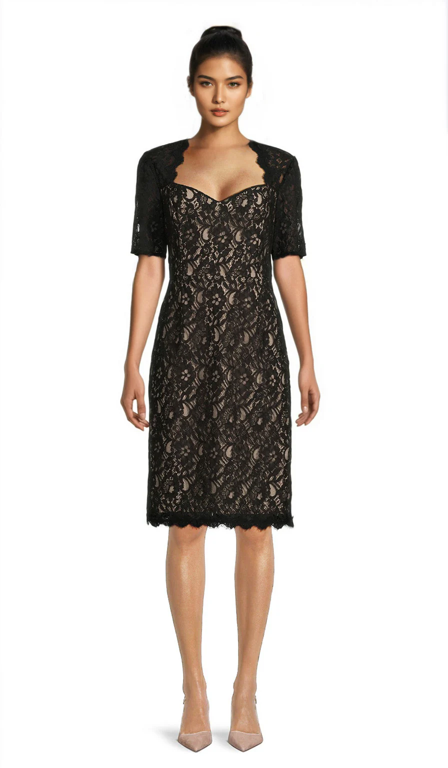 FOCUS by SHANI - Sweetheart Neckline Lace Dress