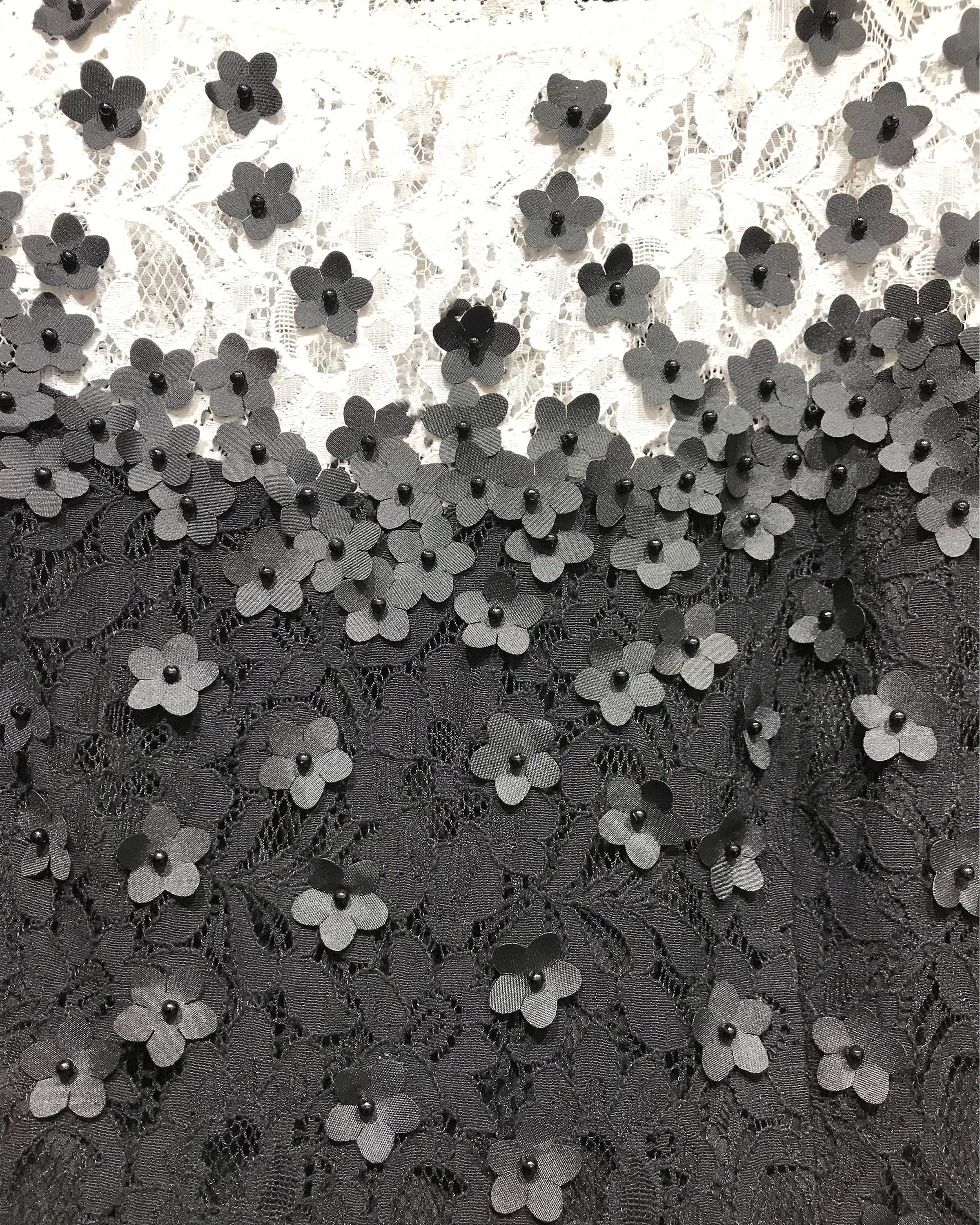 Floral Appliqué Lace Handkerchief Dress - Image 5