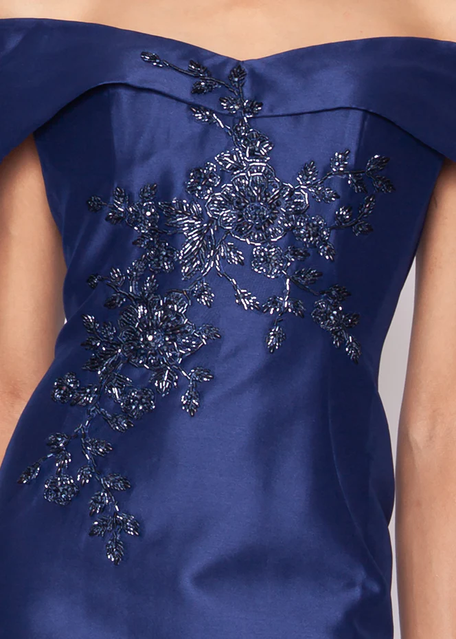 Off The Shoulder Mikado Gown - Image 3
