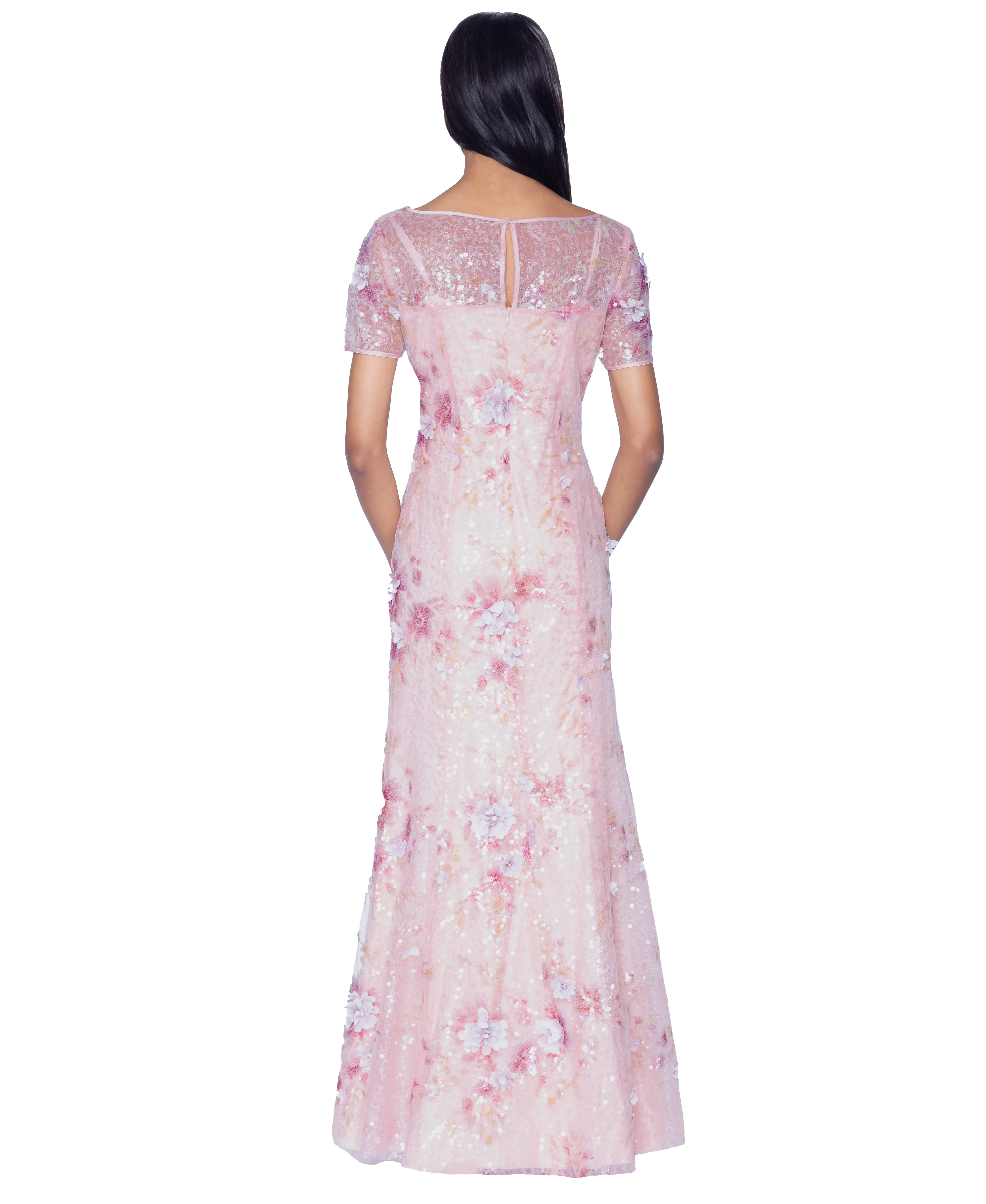V-Neck Embroidered Gown - Image 2